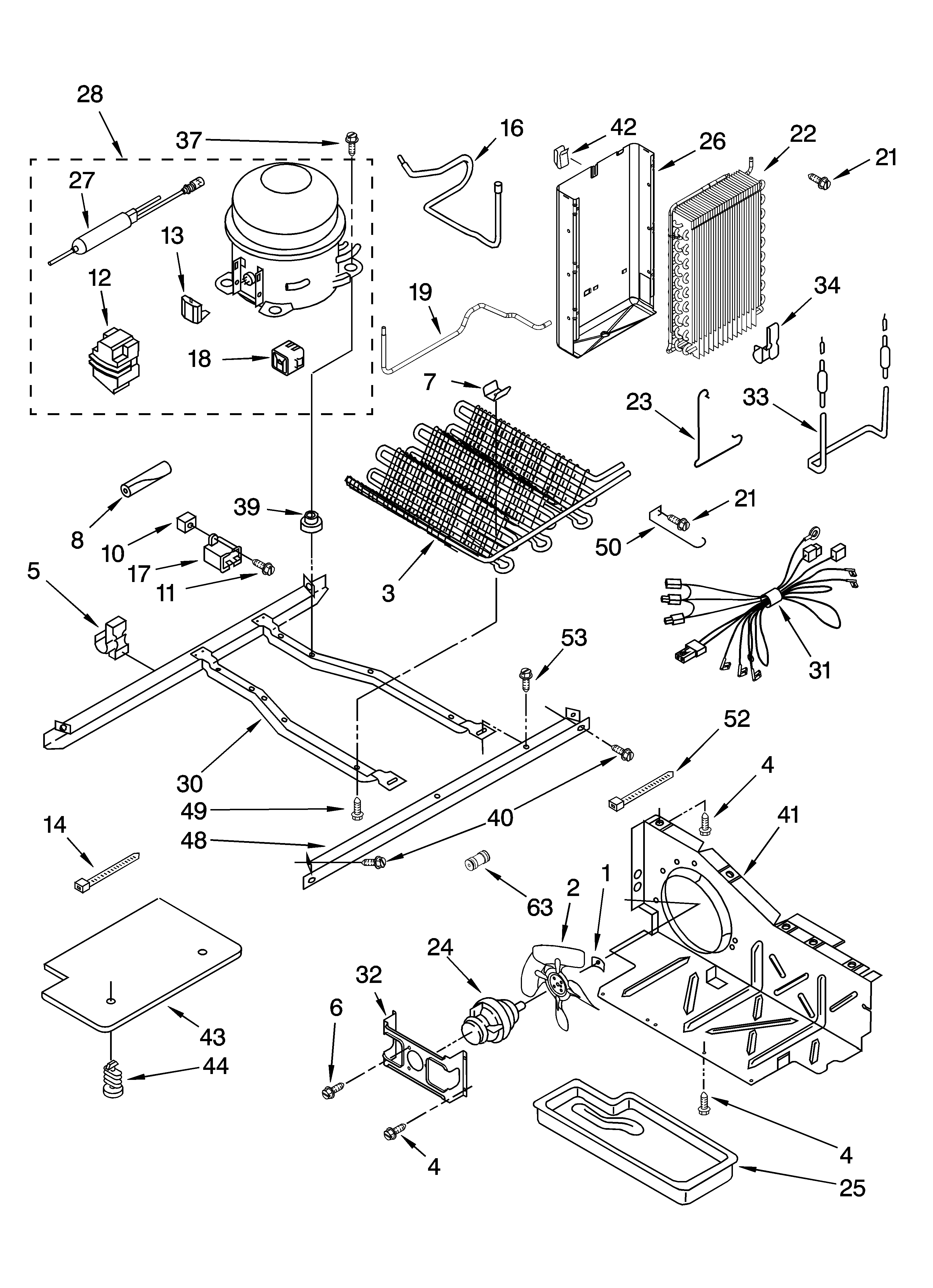 Whirlpool 5VGS3SHGKQ03 unit parts diagram