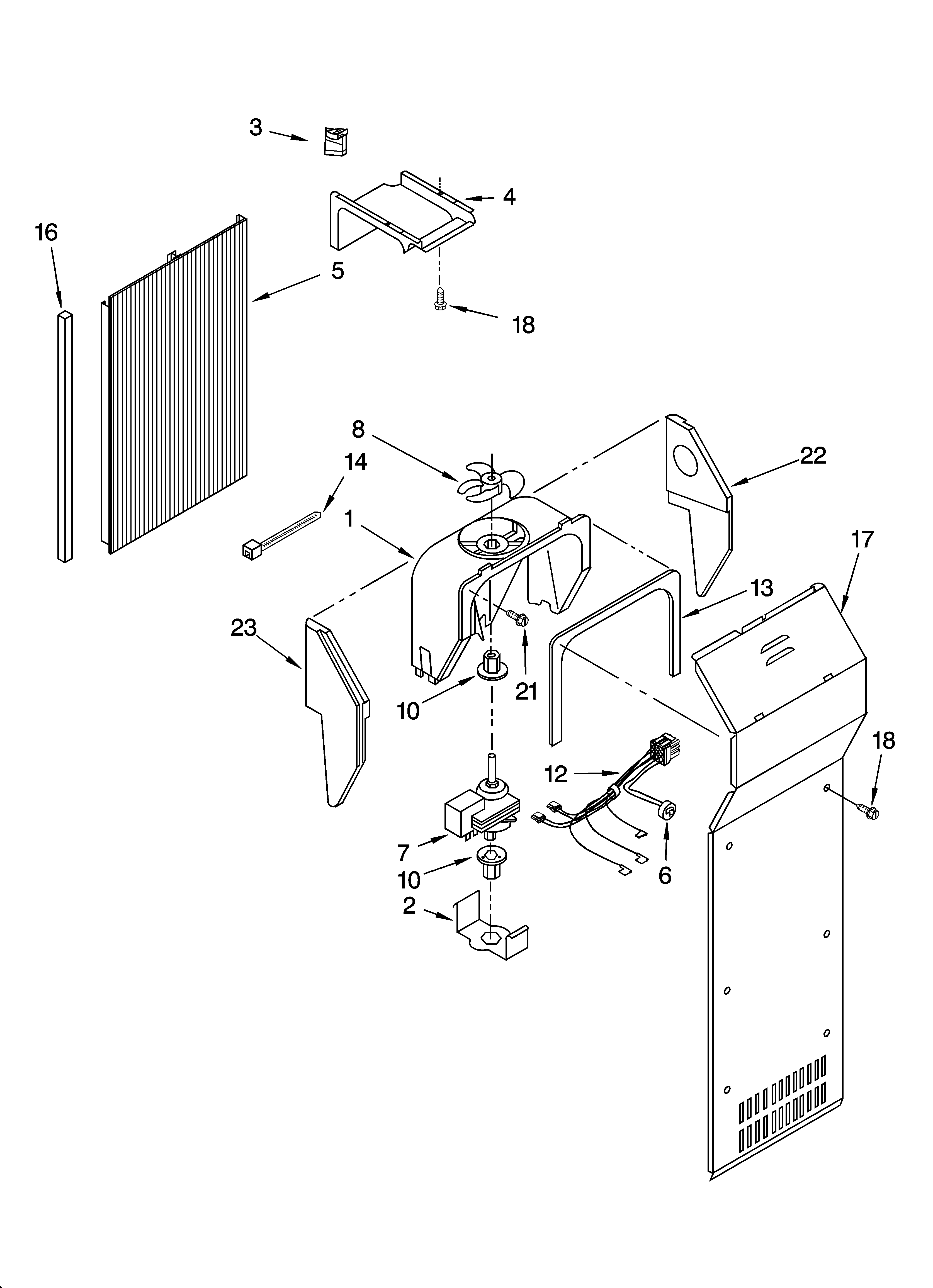 Whirlpool 7GS2SHEXPL00 air flow parts, optional parts diagram