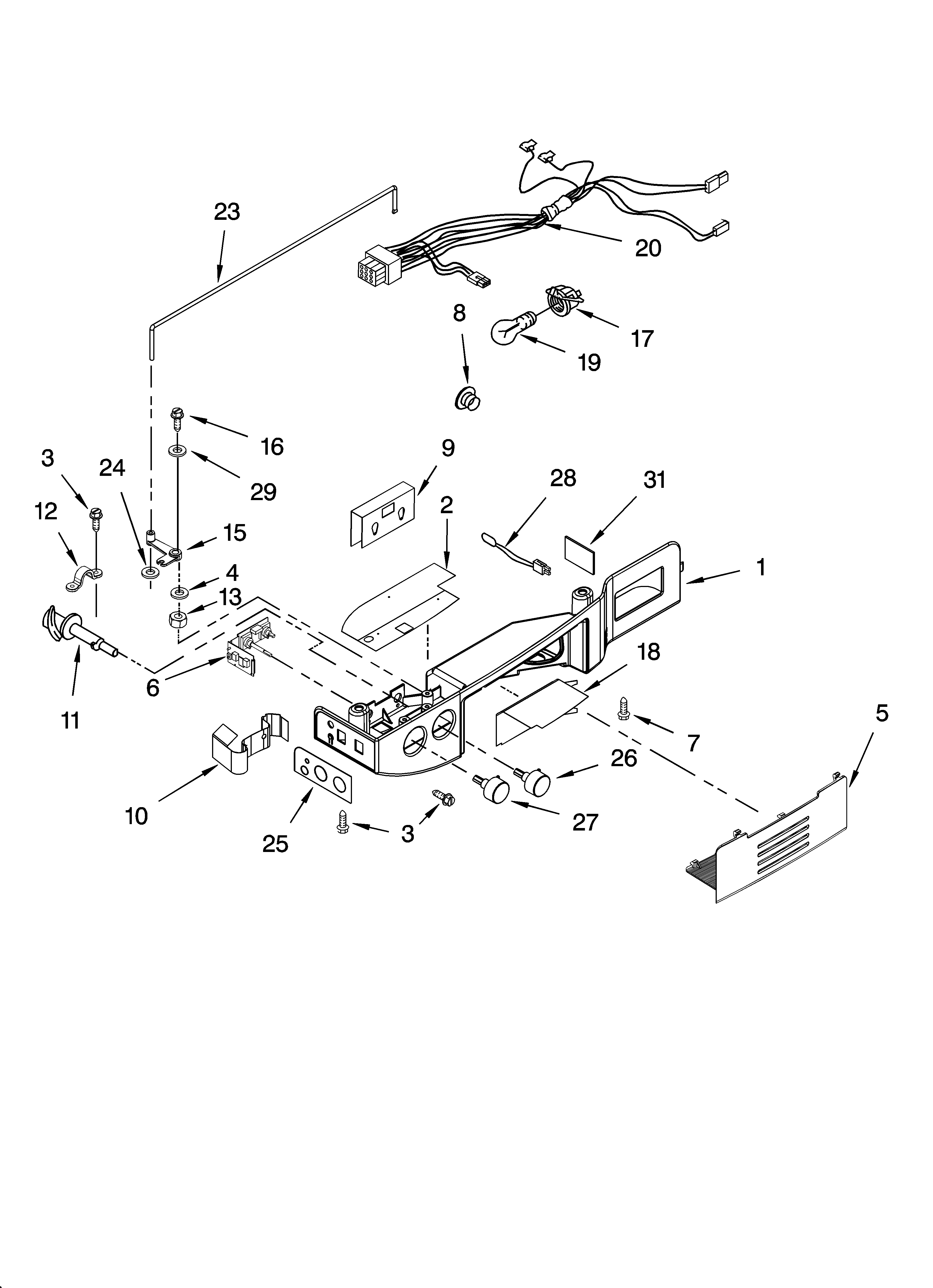 Whirlpool 7GS6SHEXPQ00 control parts diagram