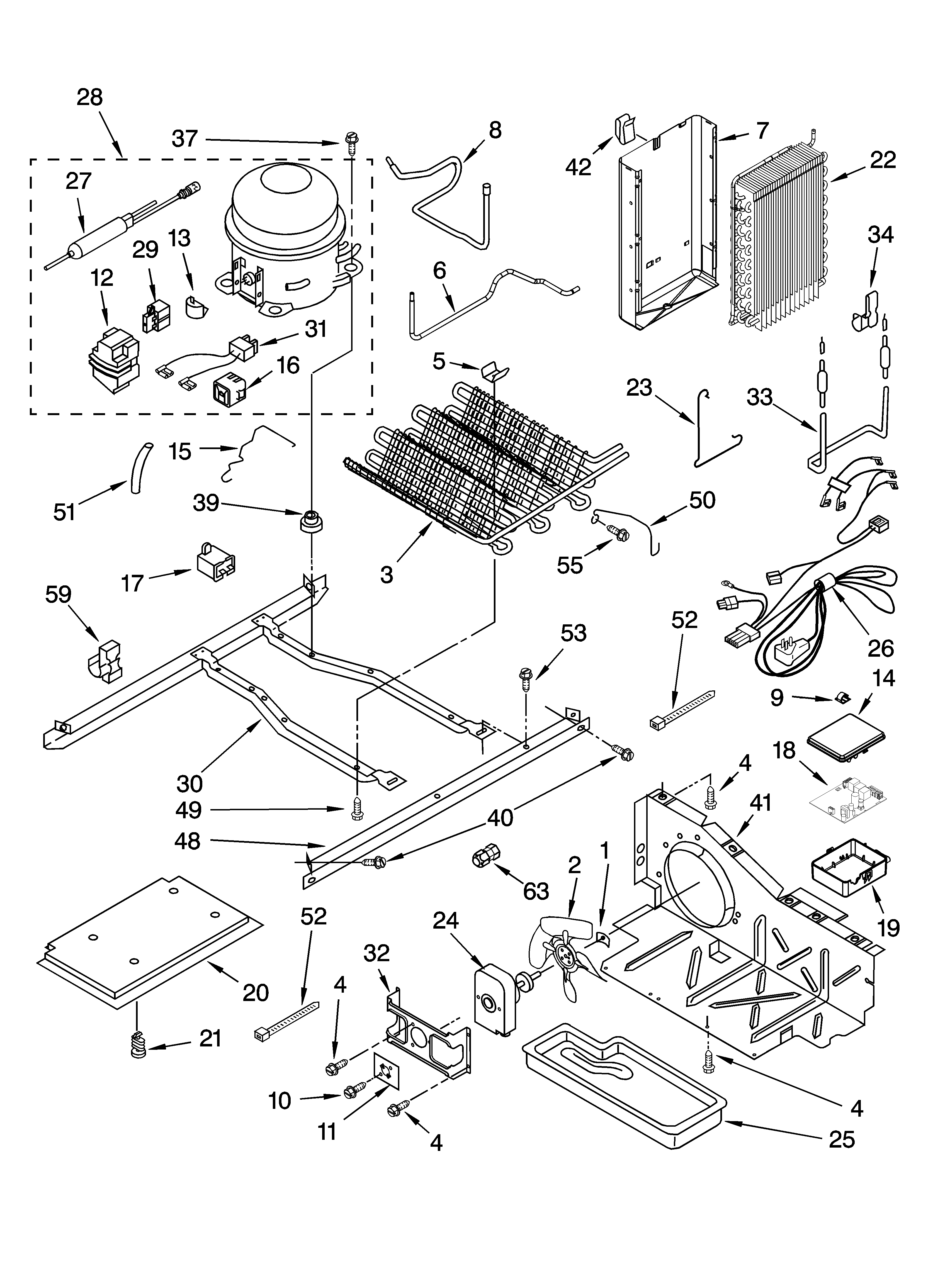 Whirlpool 7GS6SHEXPQ00 unit parts diagram