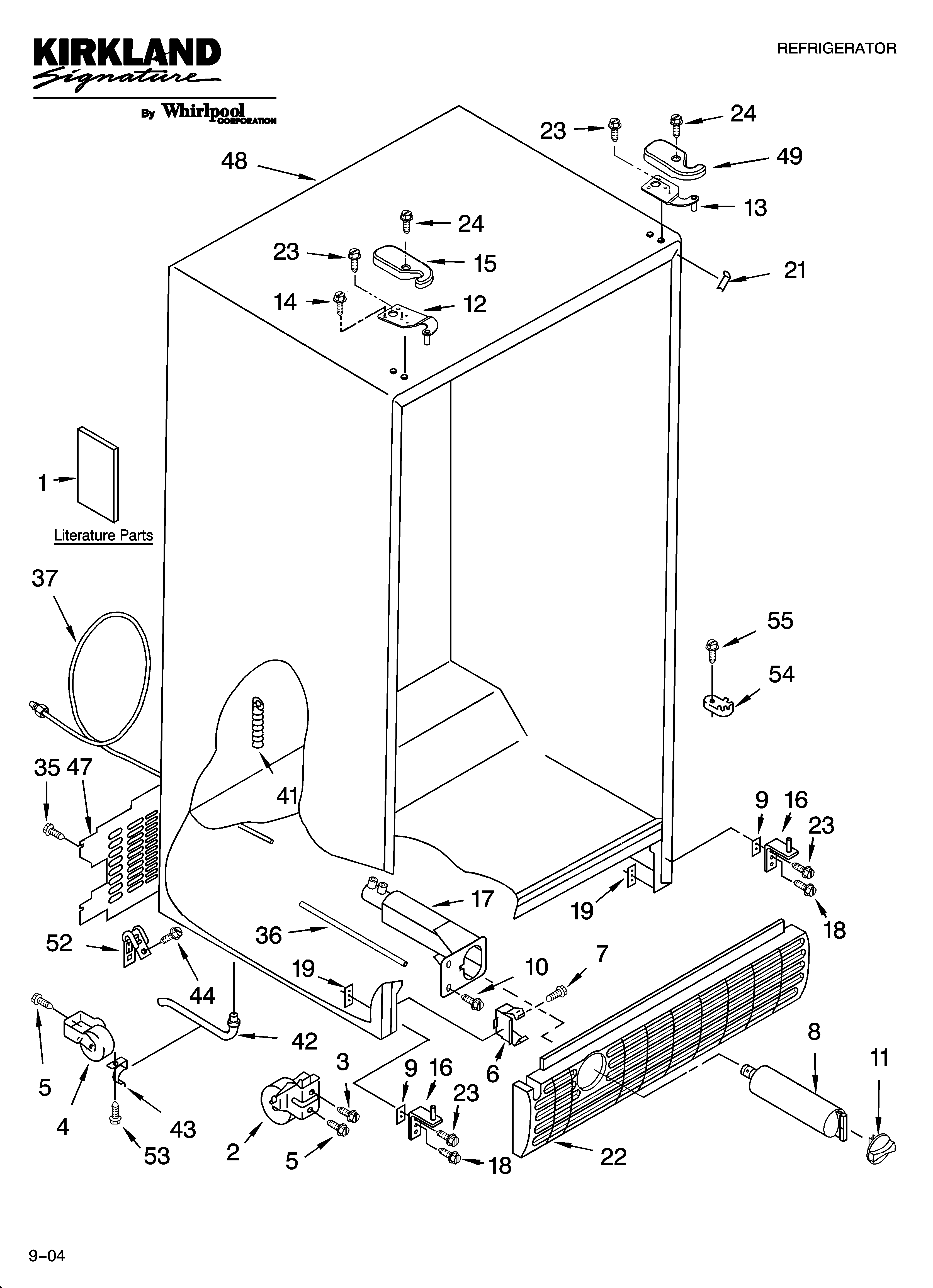Kirkland 7SS25HFXMS00 cabinet parts diagram