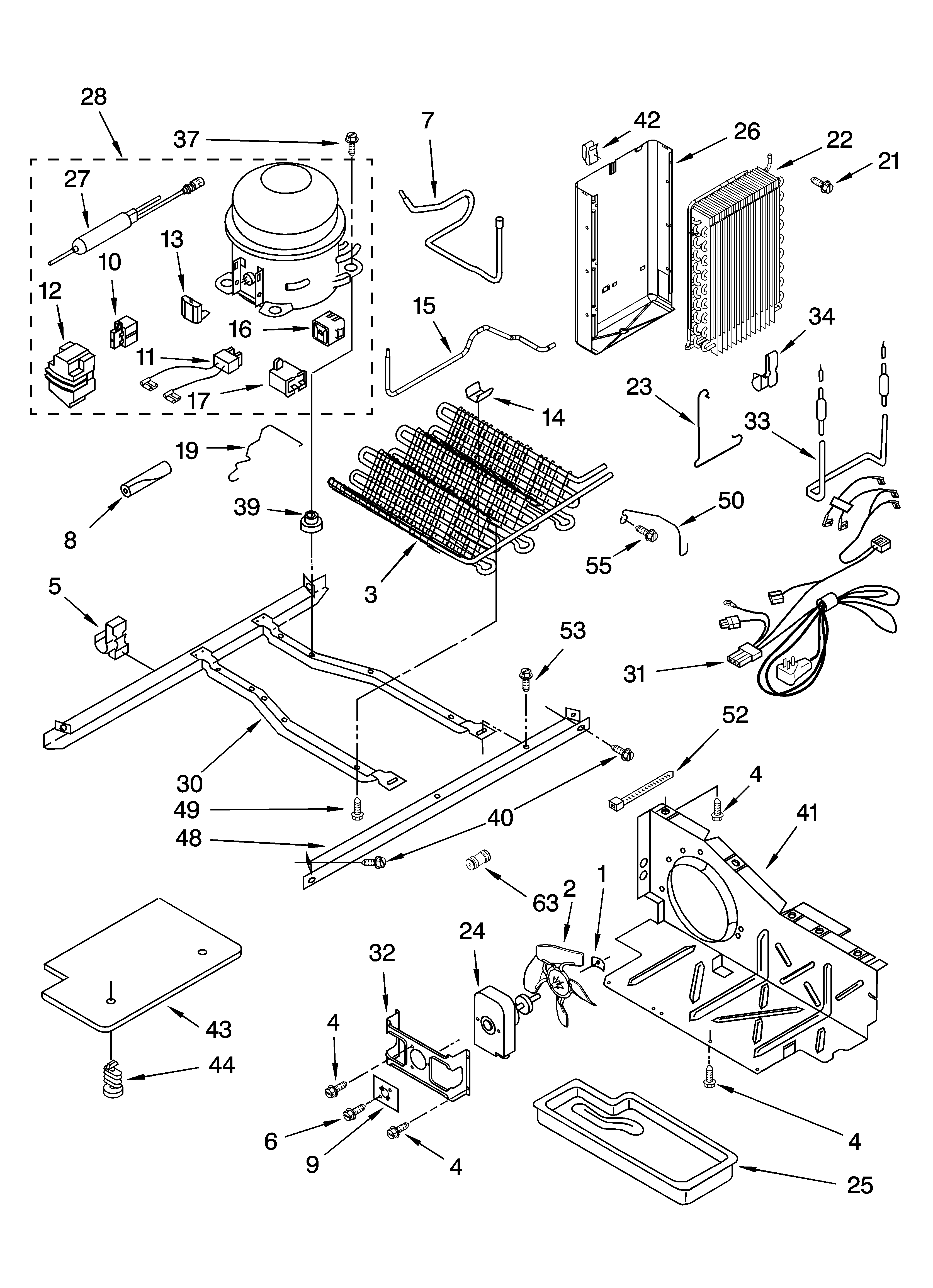 Kirkland 7SS25HFXMS00 unit parts diagram