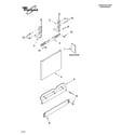 Whirlpool DU1050XTPT1 door and panel parts diagram
