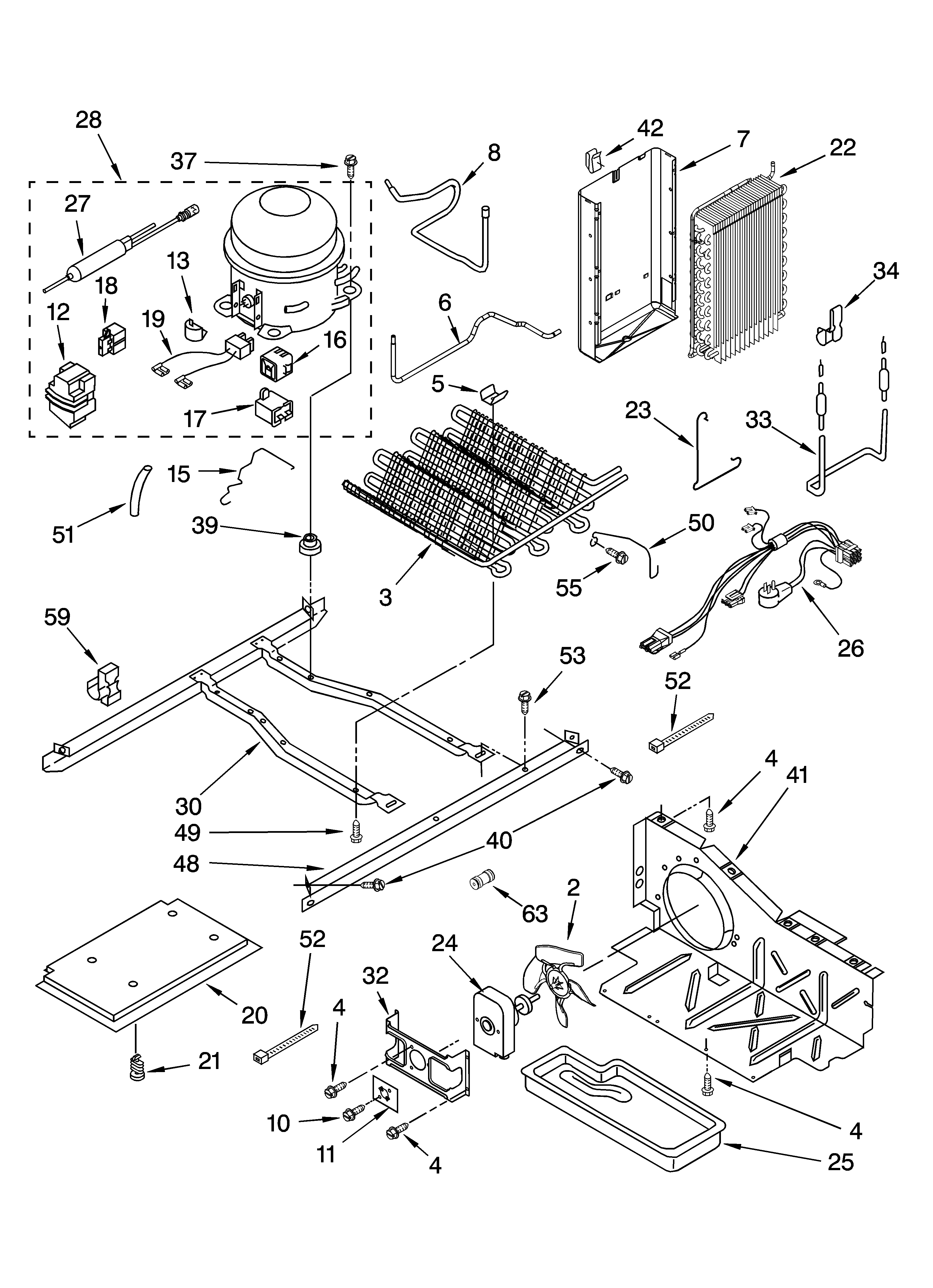 Whirlpool ED5SHAXNT01 unit parts diagram
