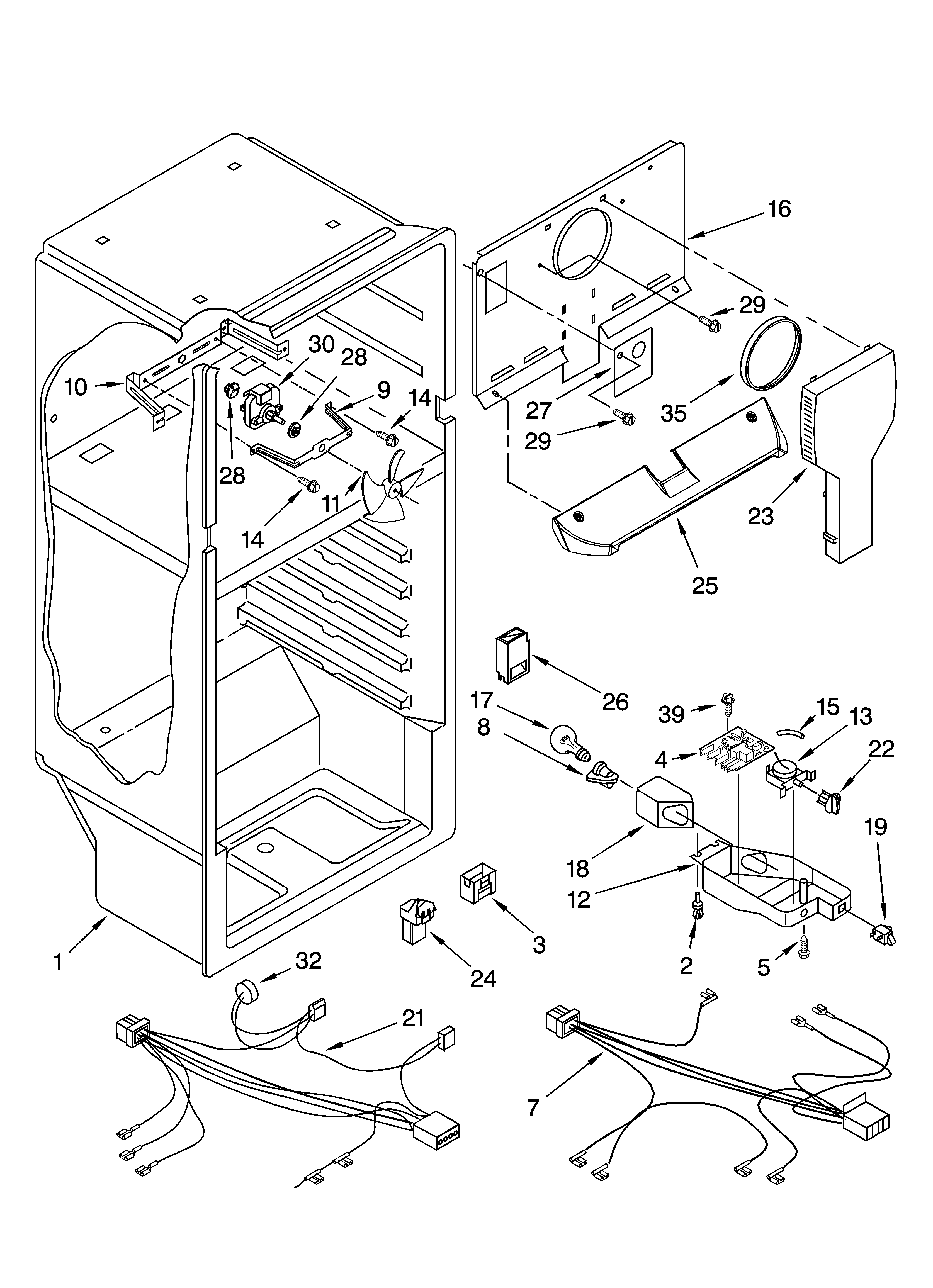 Whirlpool ET8AHMXPQ01 liner parts diagram