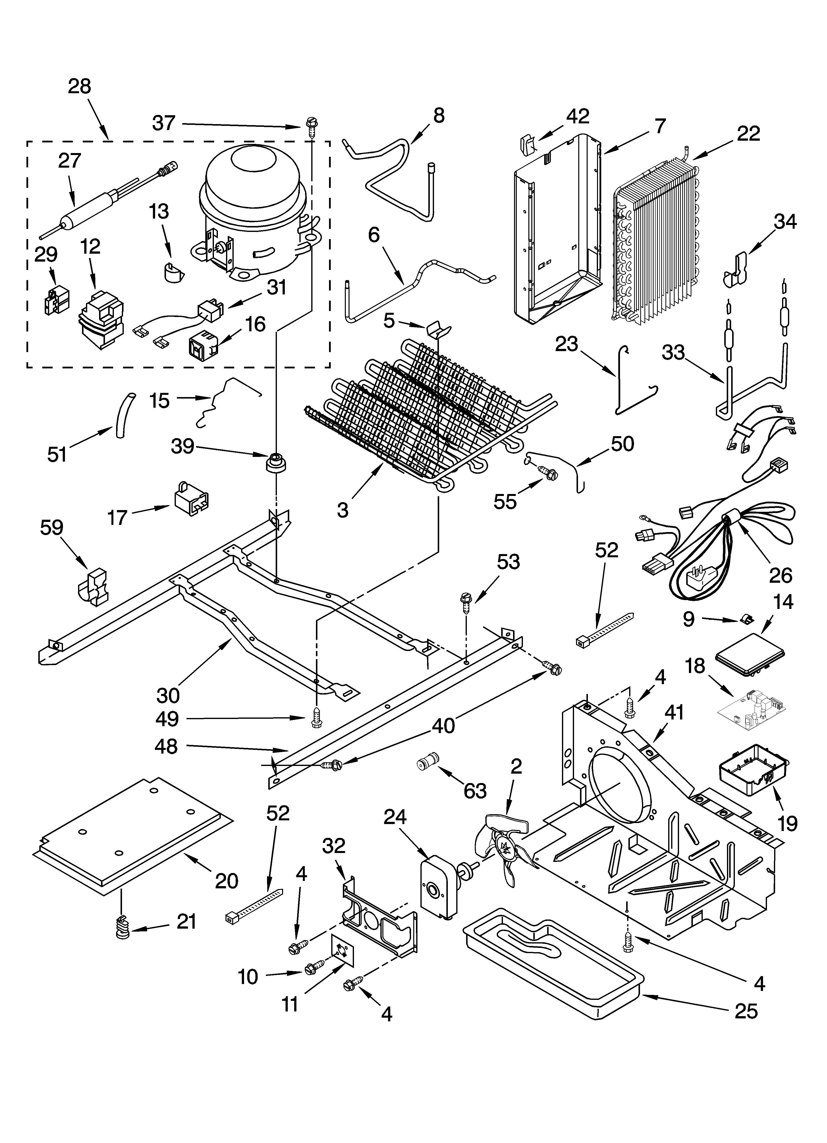 Whirlpool GS5SHAXNQ00 unit parts diagram