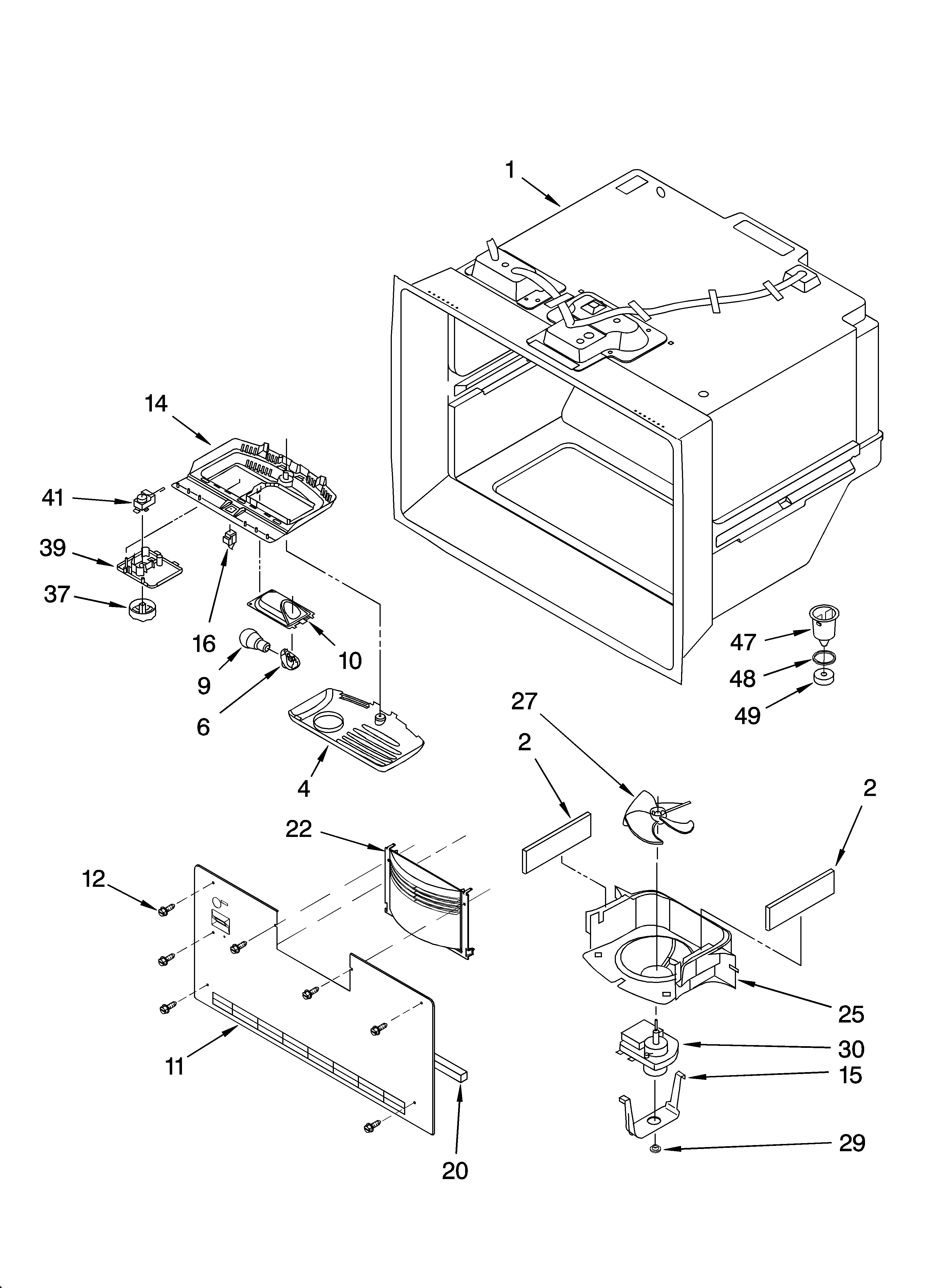KitchenAid KBRP20EMSS00 freezer liner parts diagram
