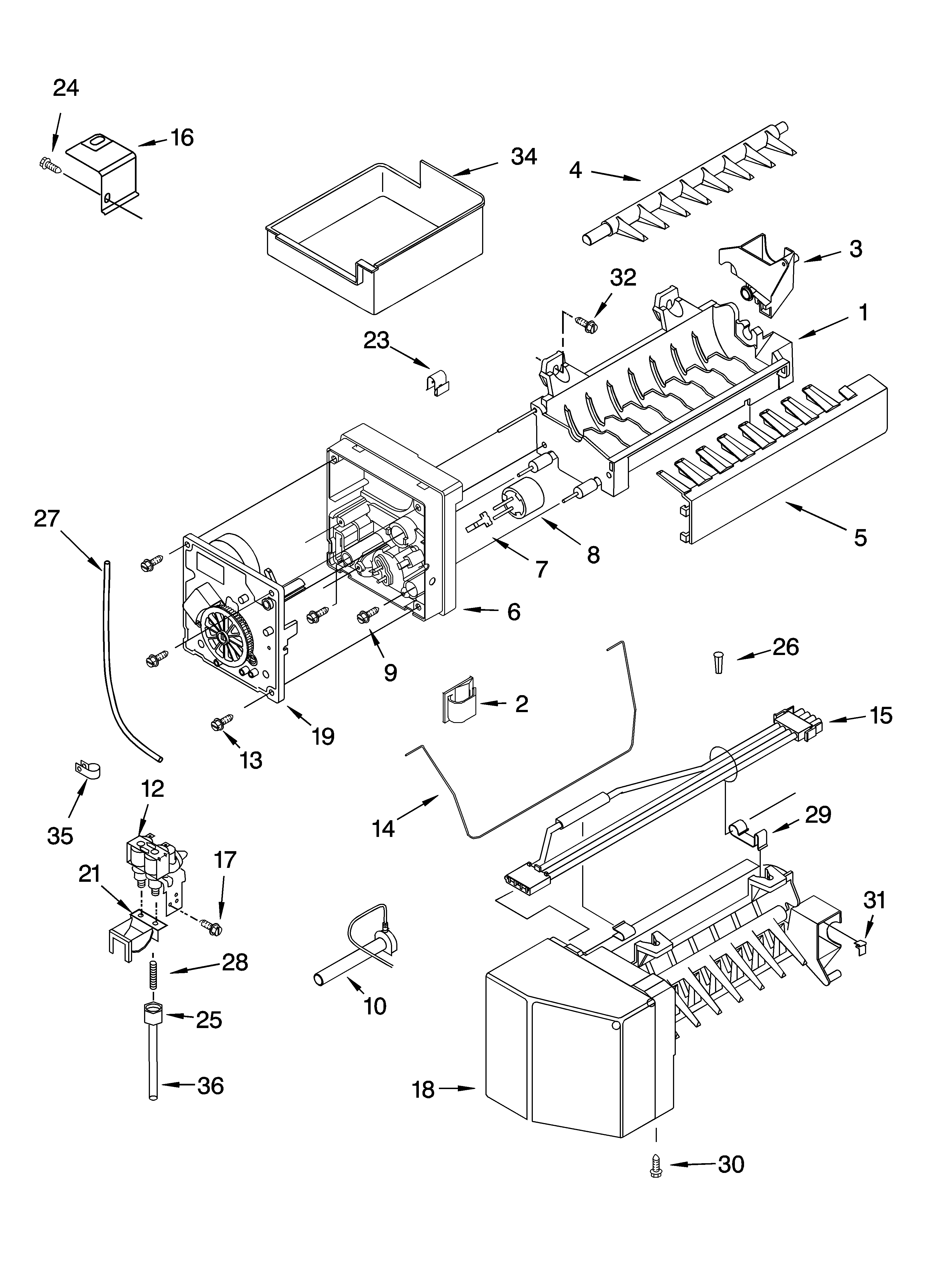 KitchenAid KBRP20EMSS00 icemaker parts diagram