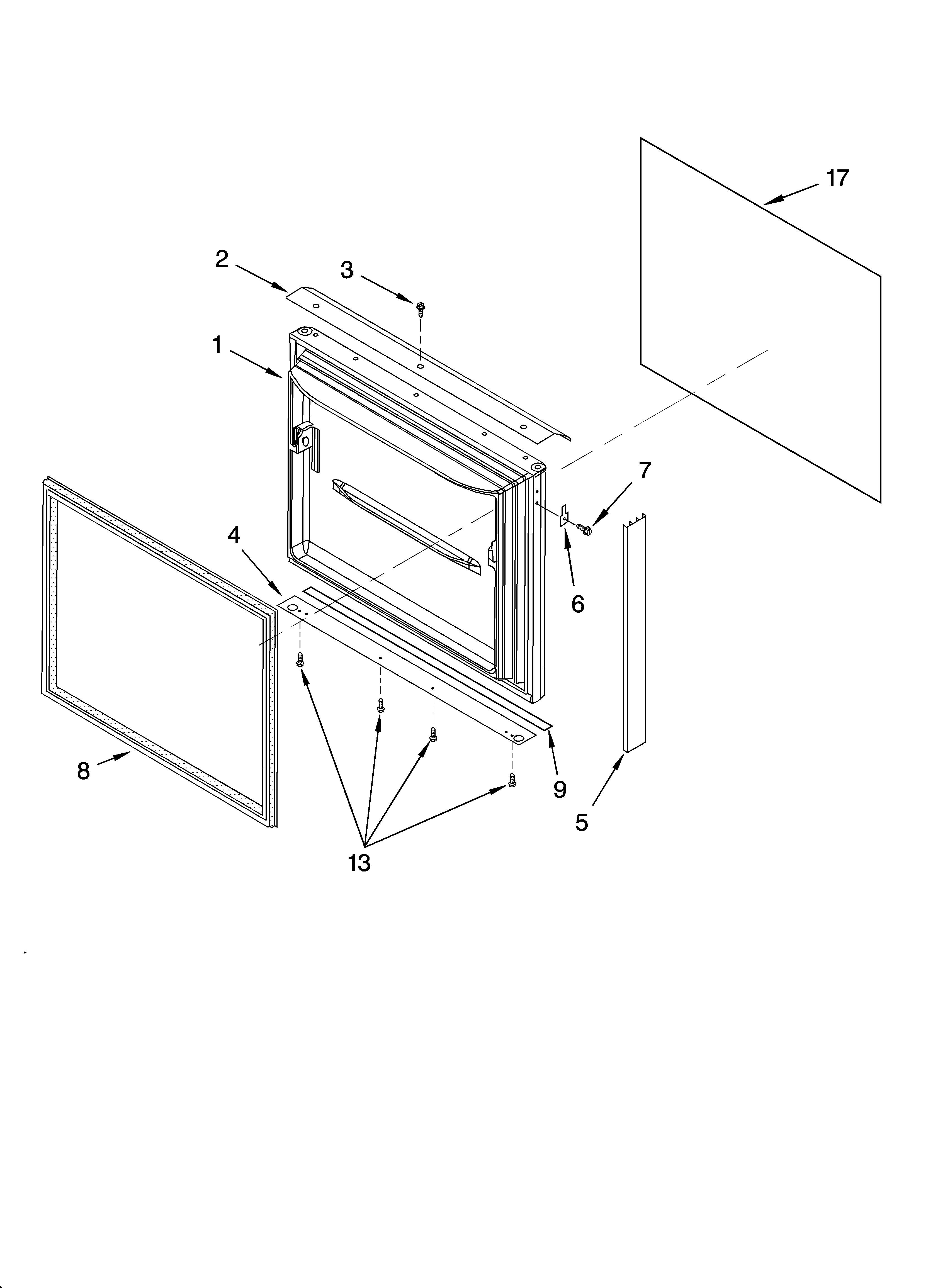 KitchenAid KBRP20EMSS00 freezer door parts, optional parts diagram