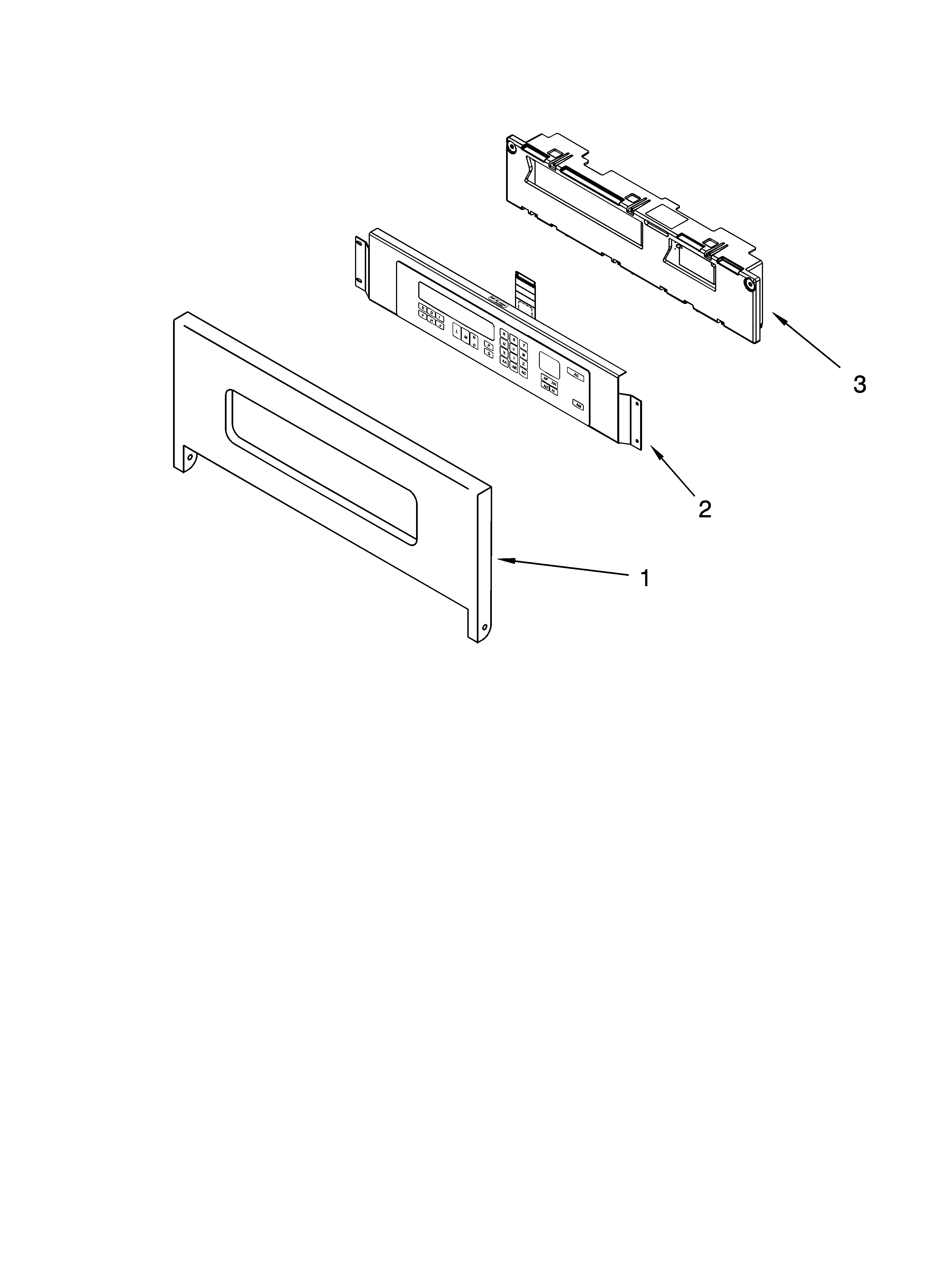 KitchenAid KEBC147KBL04 control panel parts diagram