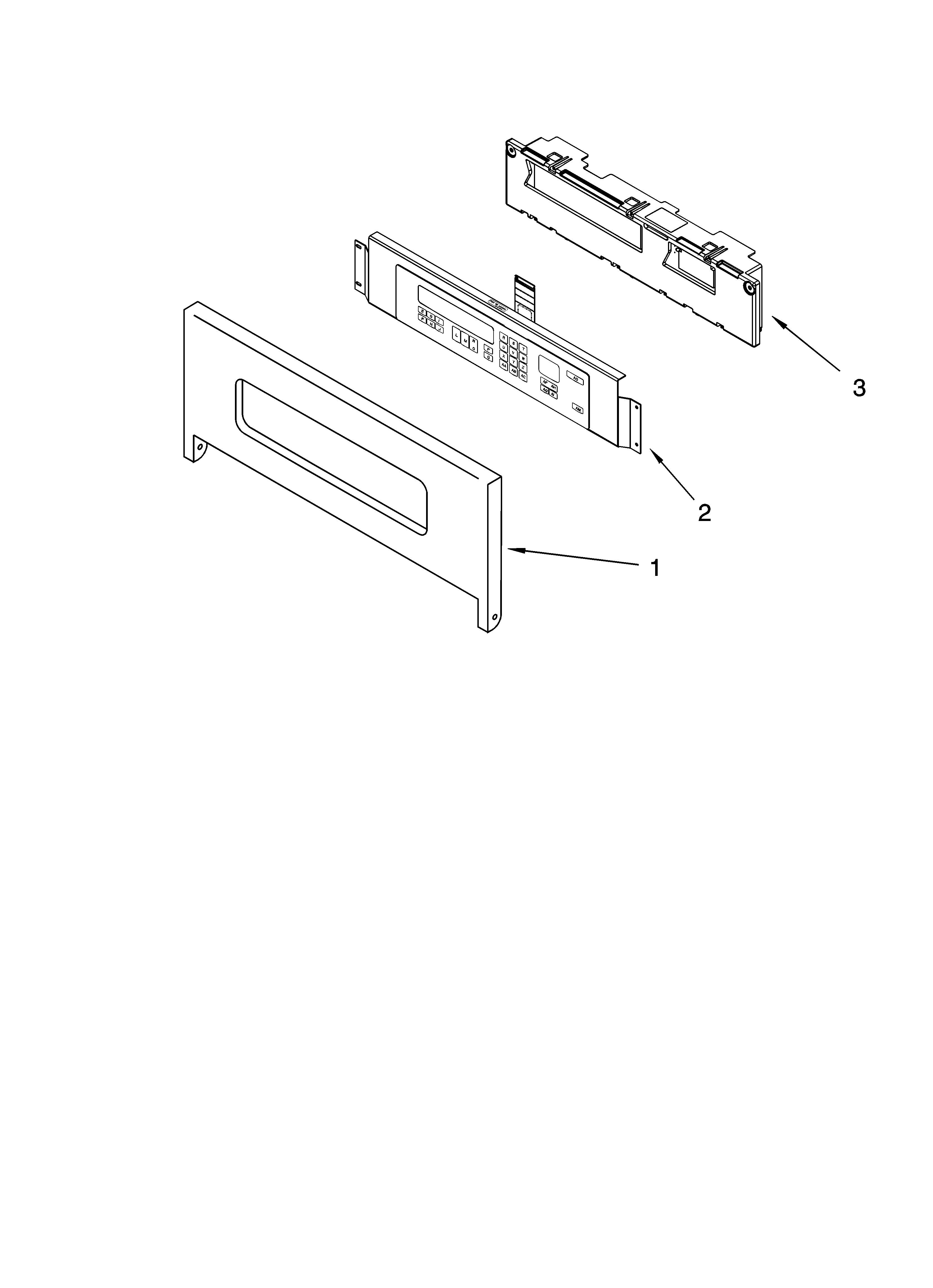 KitchenAid KEBC247KBL03 control panel parts diagram