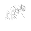 KitchenAid KEBC247KWH03 oven door parts diagram