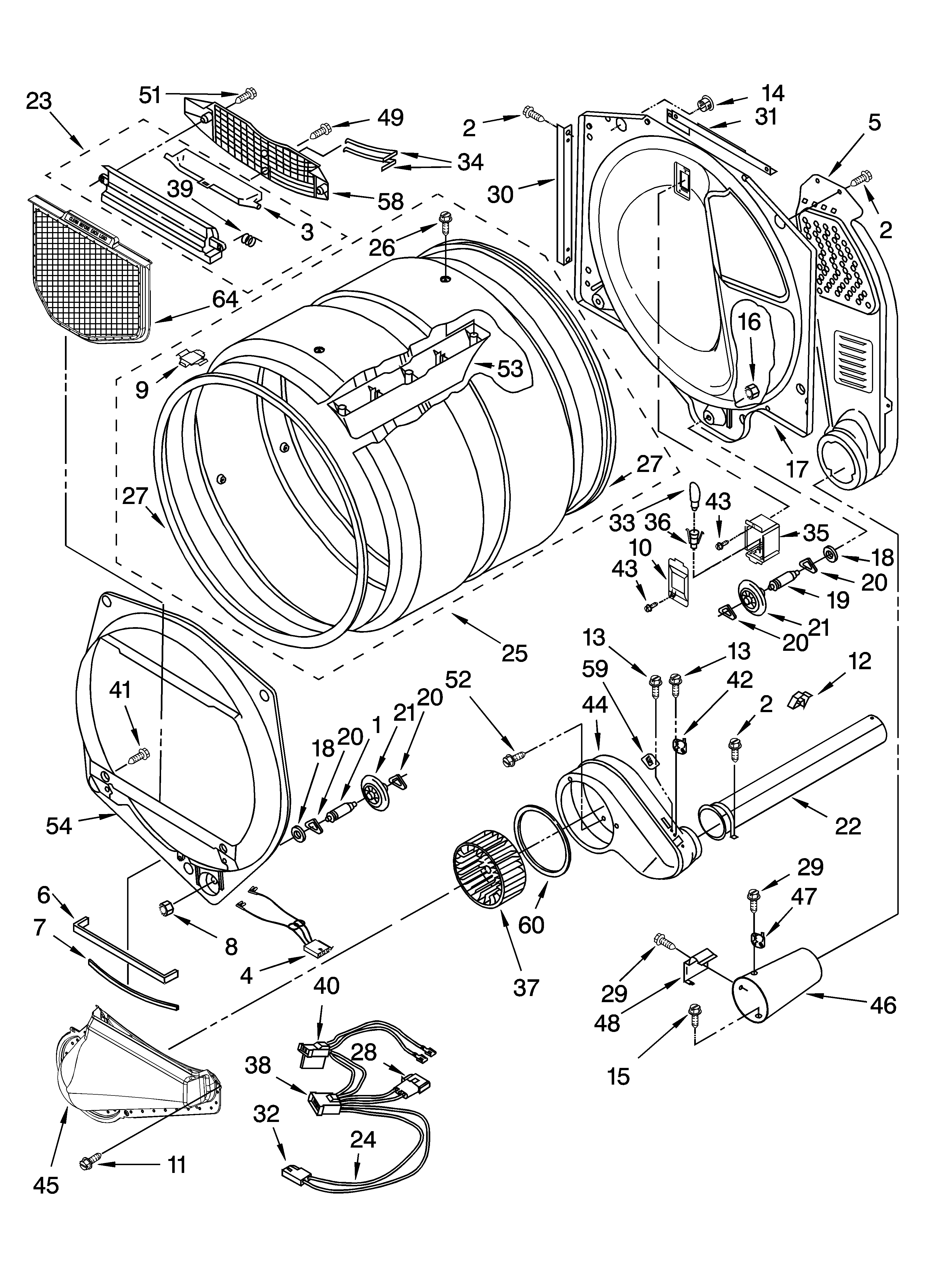 KitchenAid KGHS01PWH1 bulkhead parts diagram