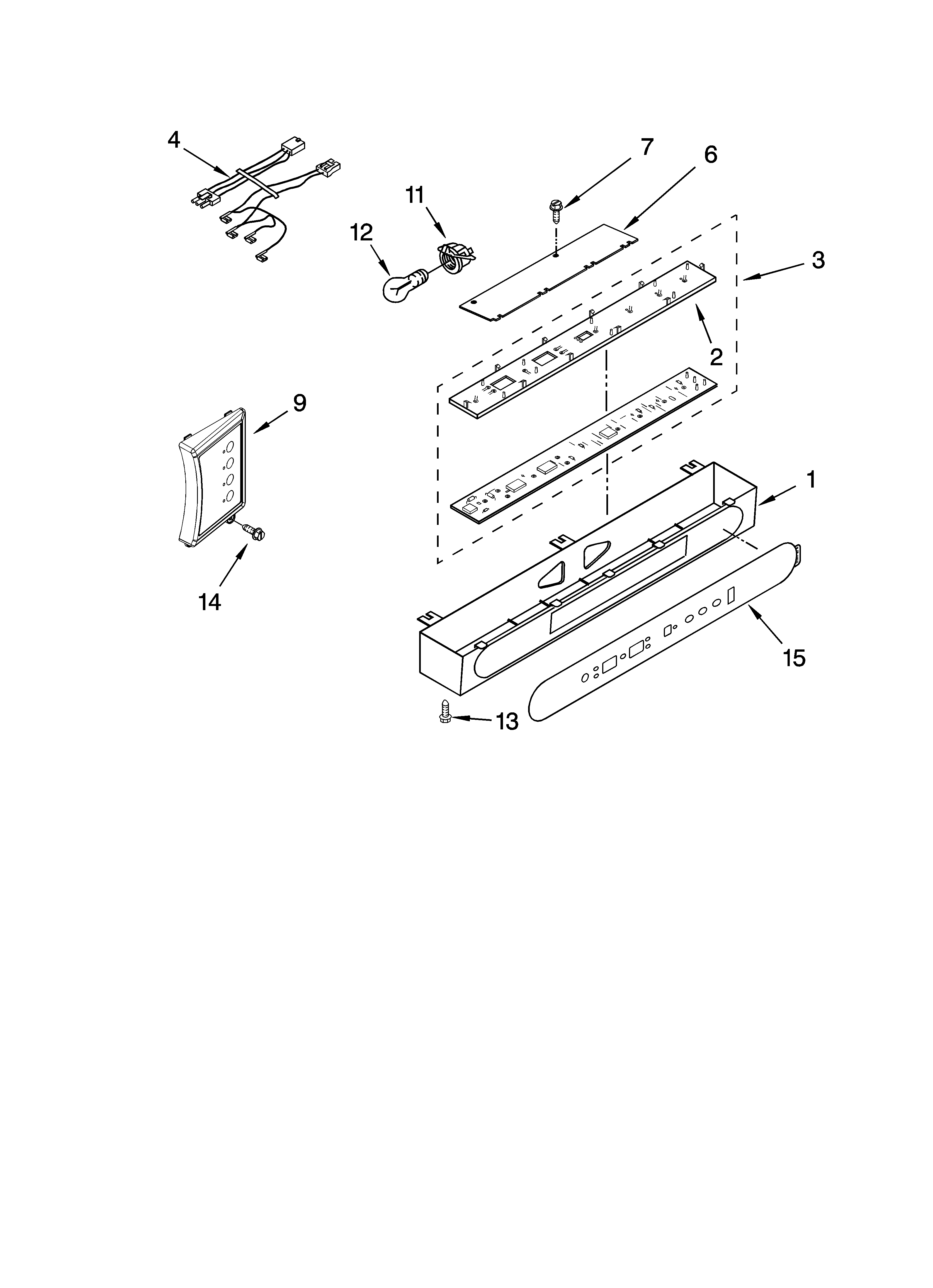 KitchenAid KSSC42FMS00 control panel parts diagram