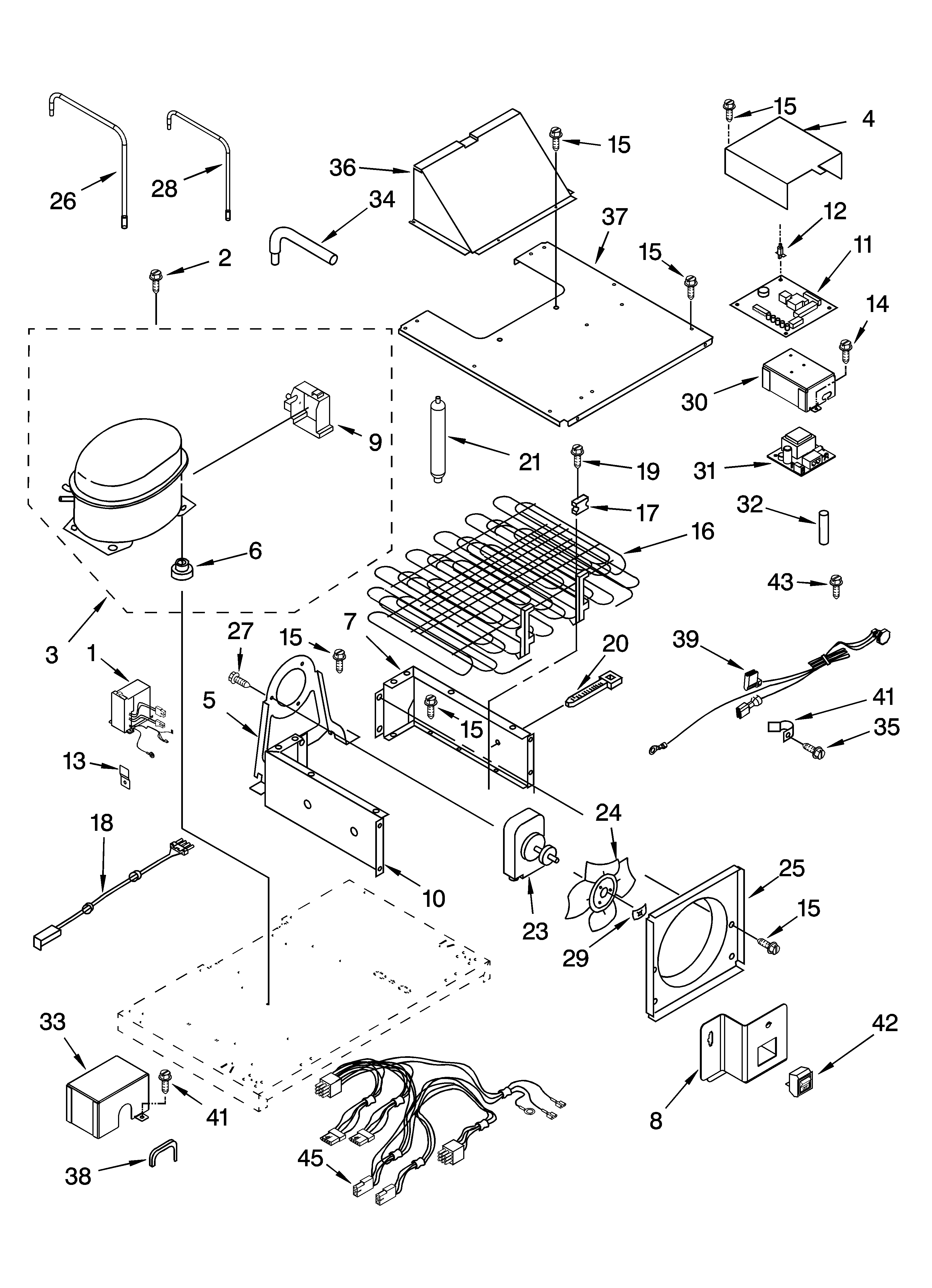 KitchenAid KSSC42FMS00 upper unit parts diagram