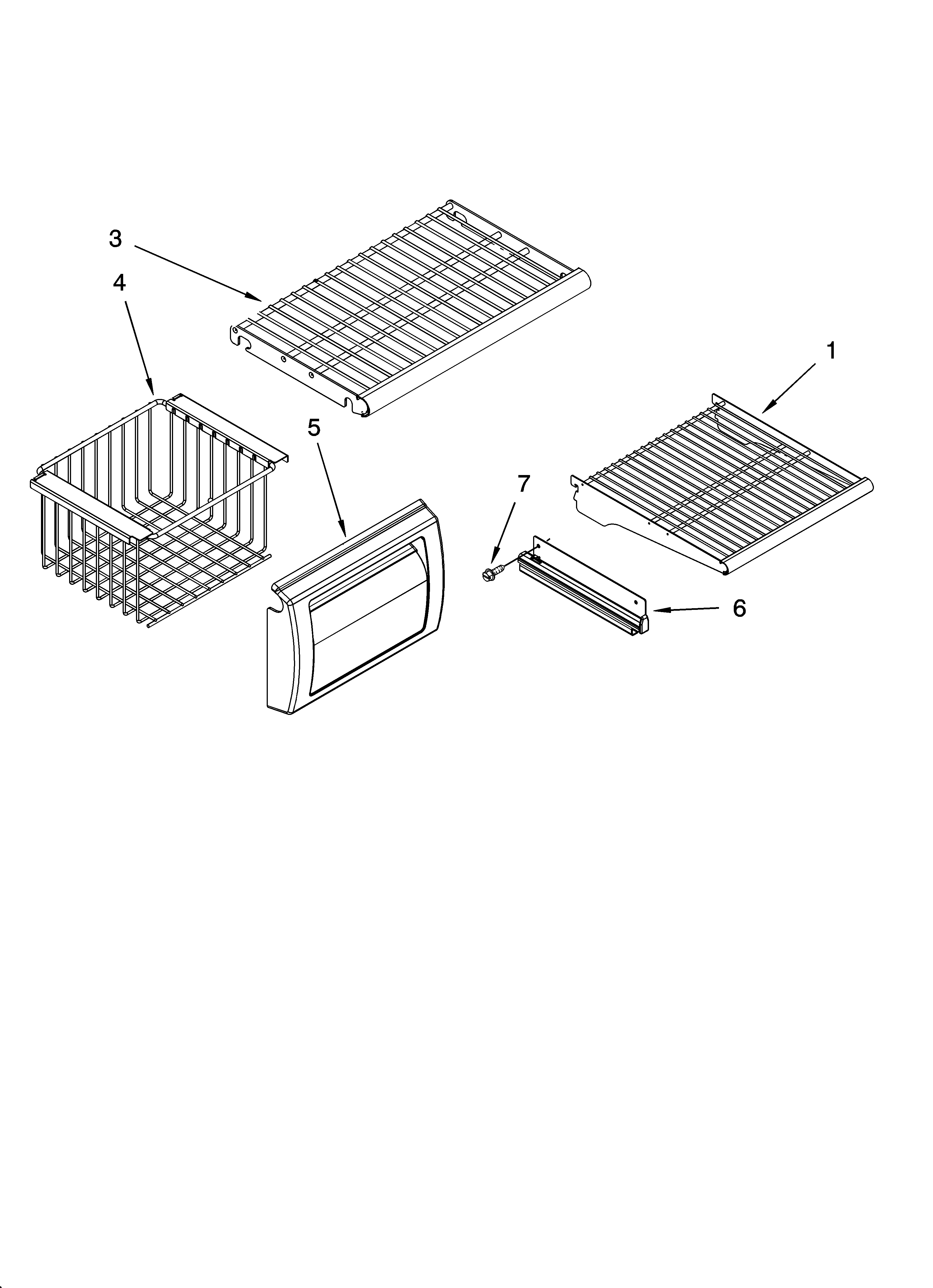 KitchenAid KSSP36QMS01 freezer shelf parts diagram