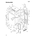 KitchenAid KUIS15PRHB6 cabinet liner and door parts diagram