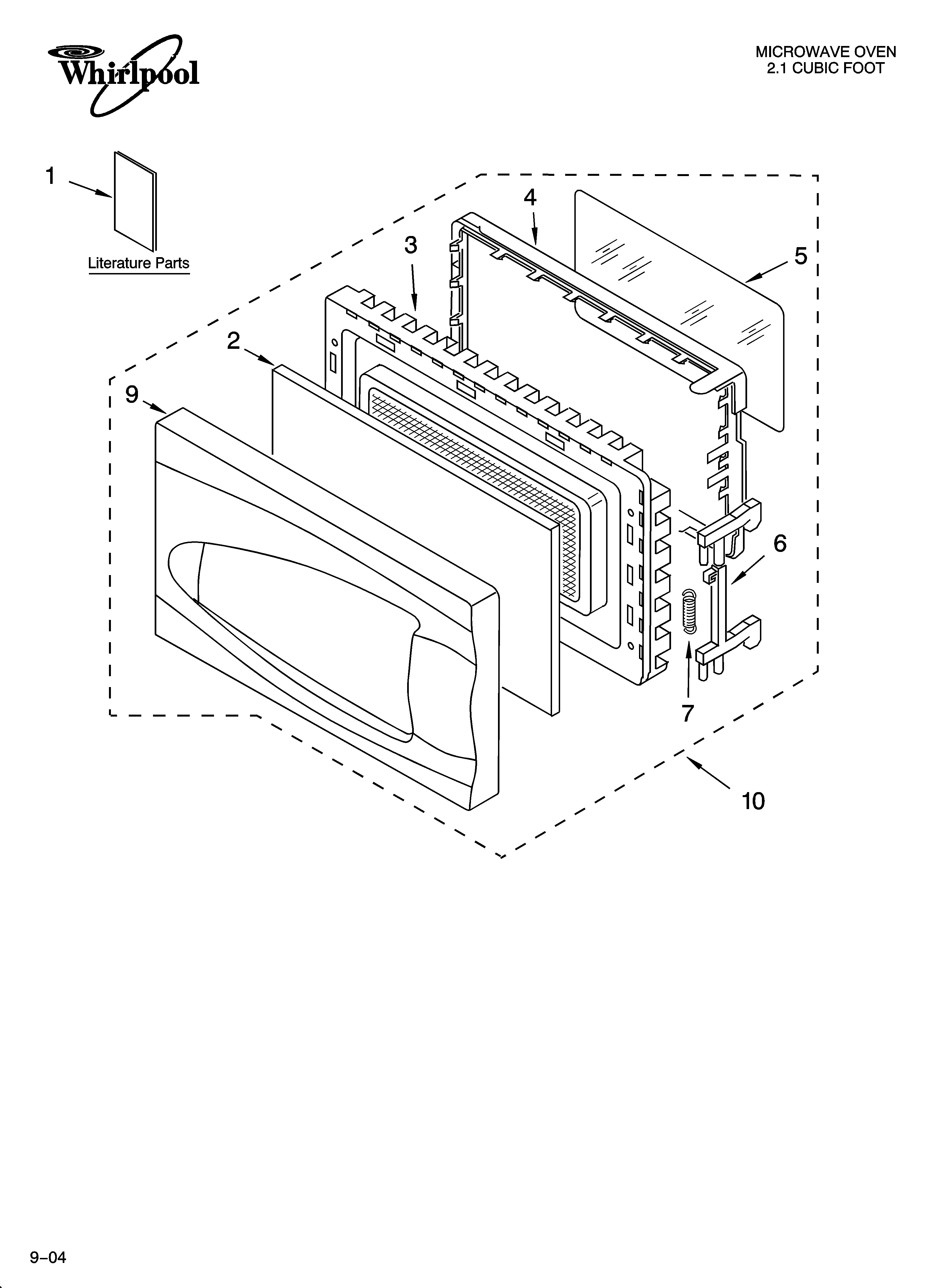 Whirlpool MT4210SLB1 door parts diagram