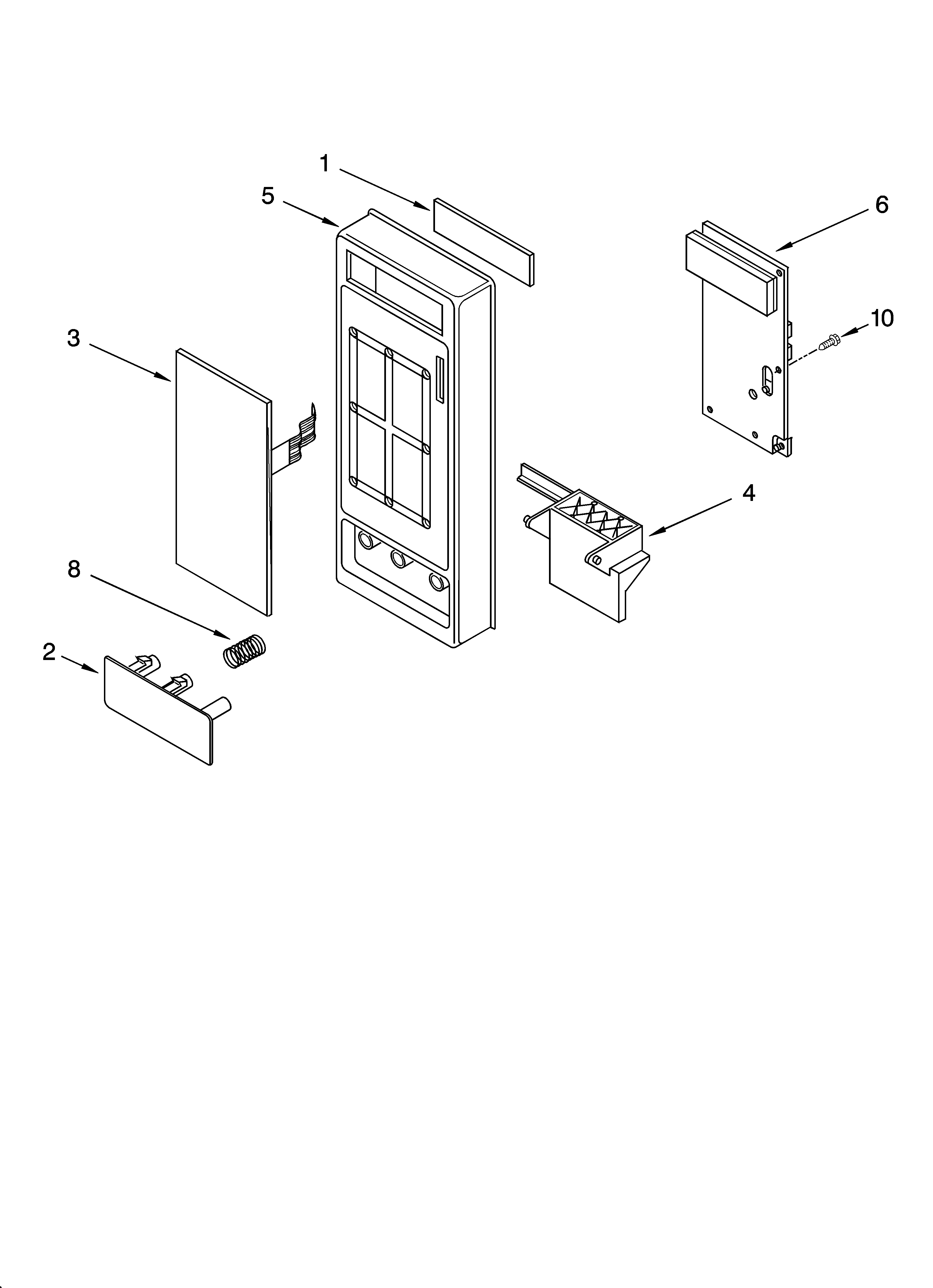 Whirlpool MT4210SLB1 control panel parts diagram