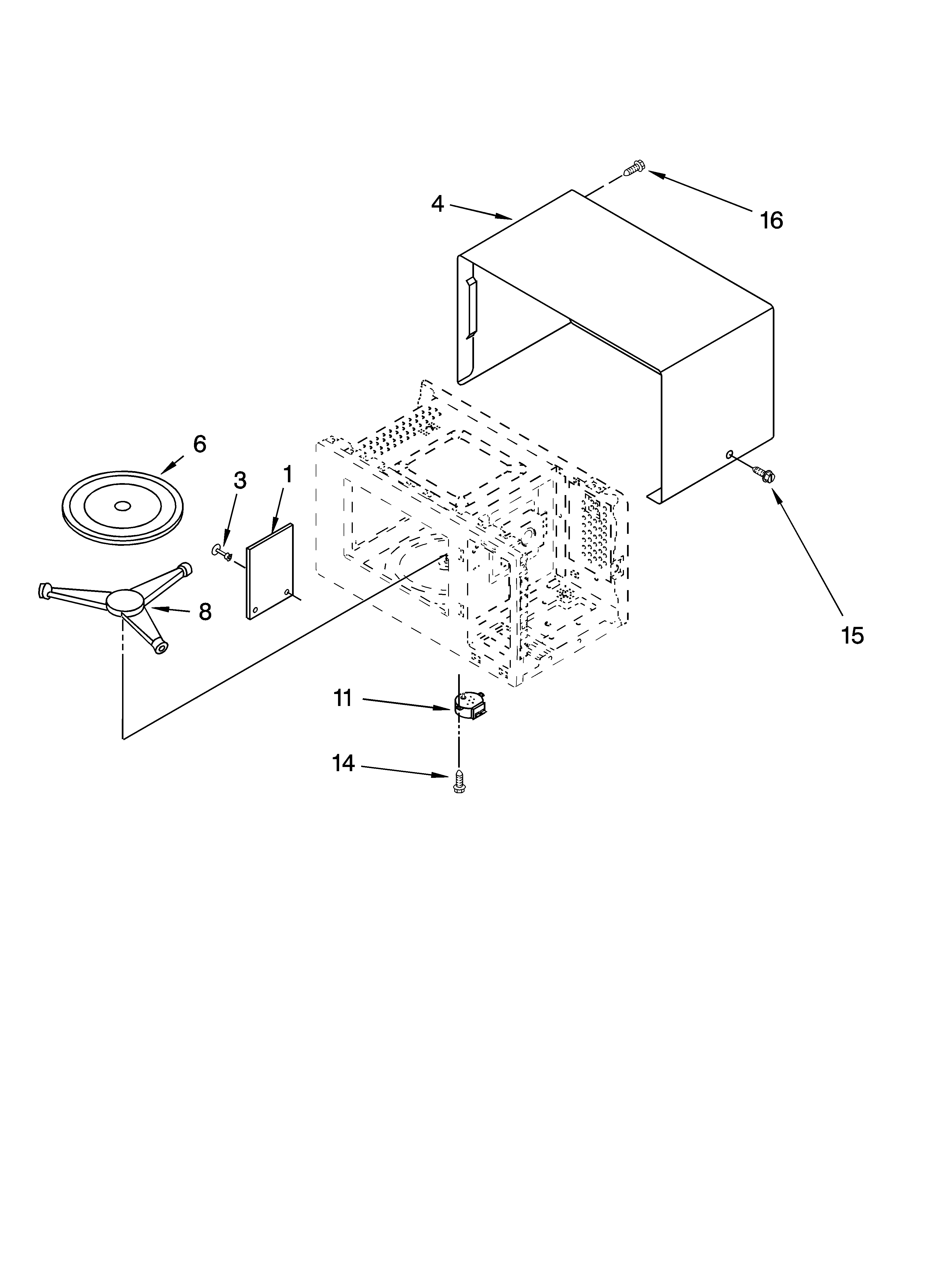 Whirlpool MT4210SLB1 oven cavity parts diagram