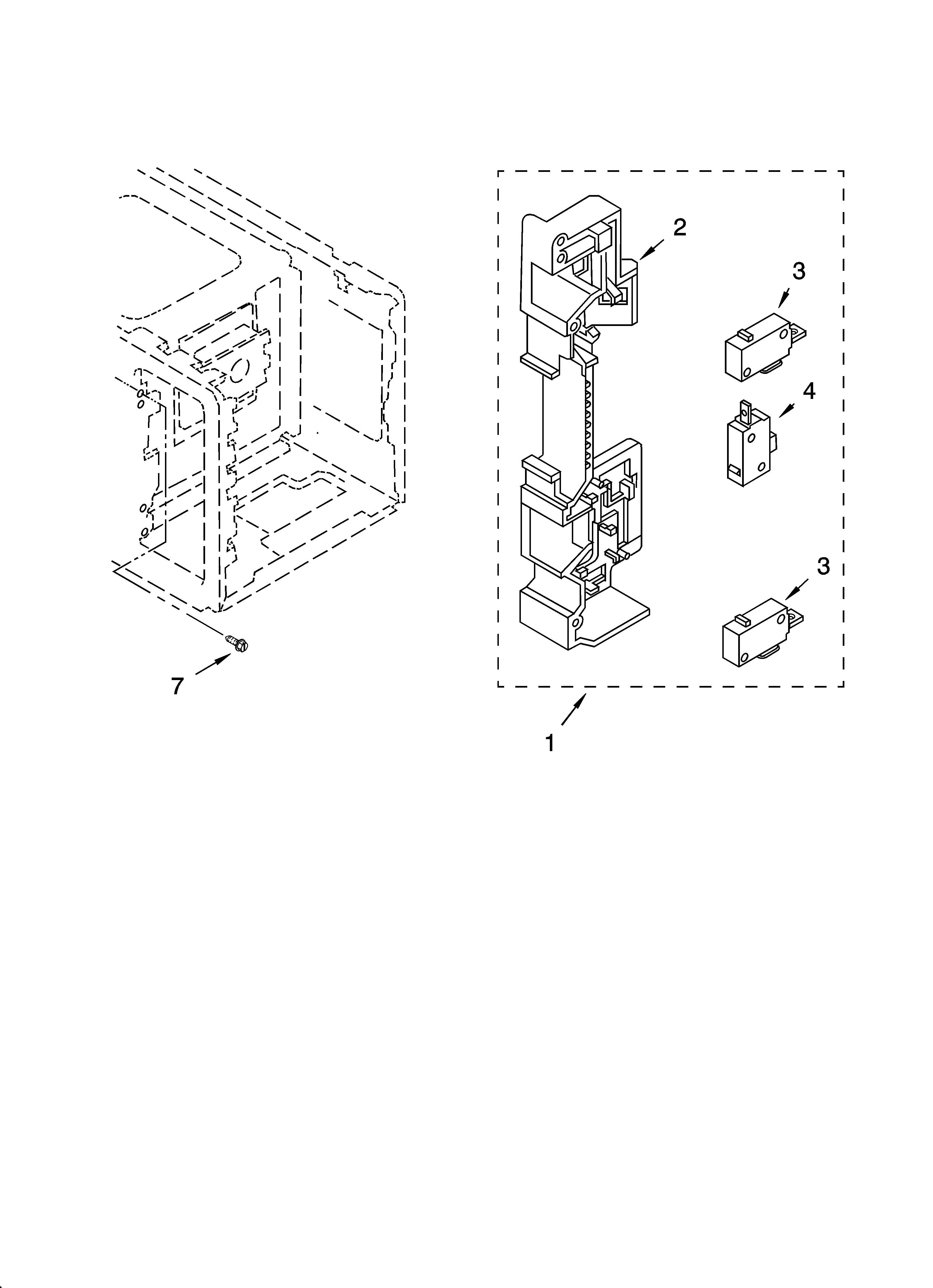 Whirlpool MT4210SLB1 latch board parts diagram