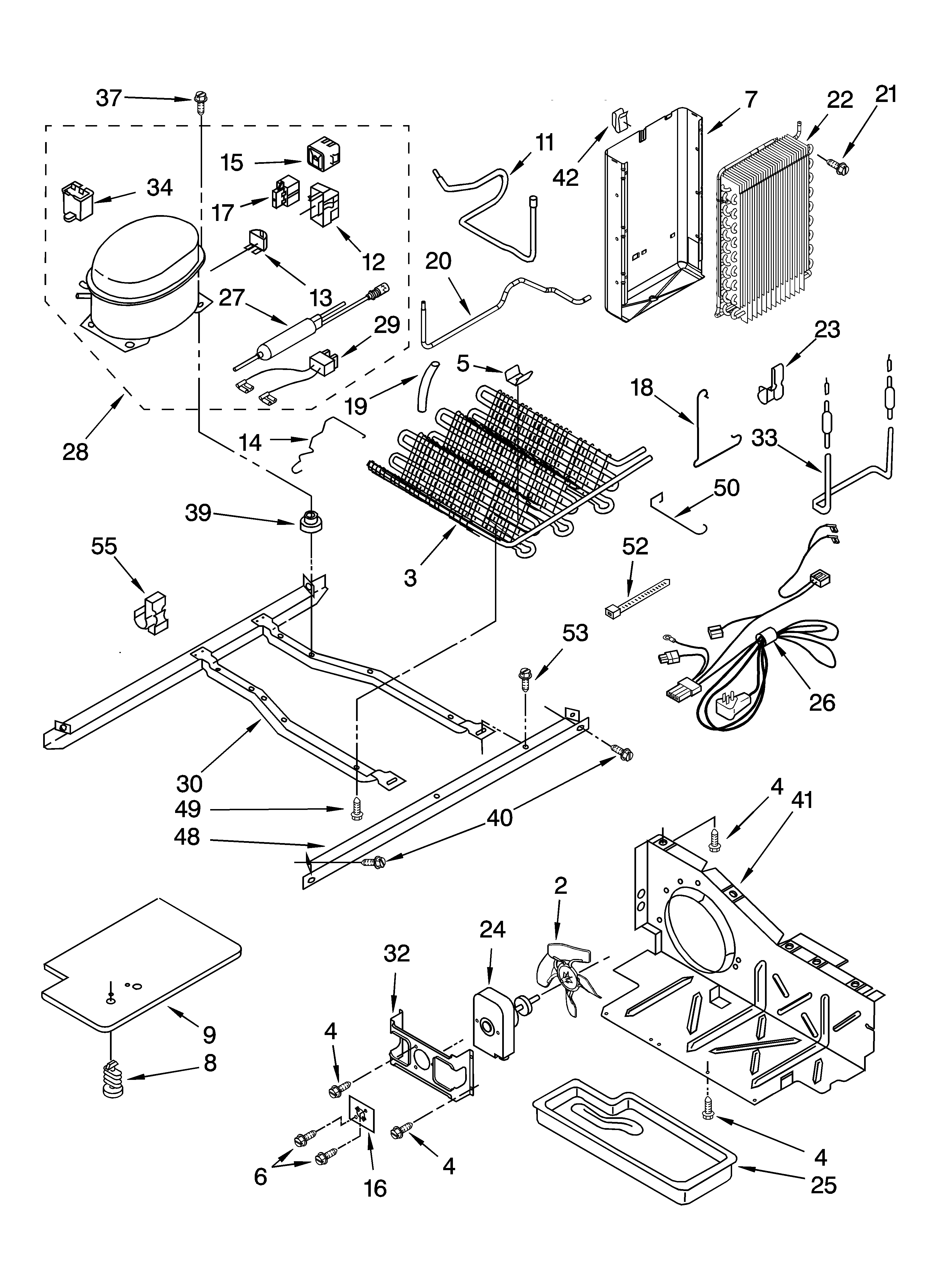 Whirlpool 8ED0GTKXKQ01 unit parts diagram