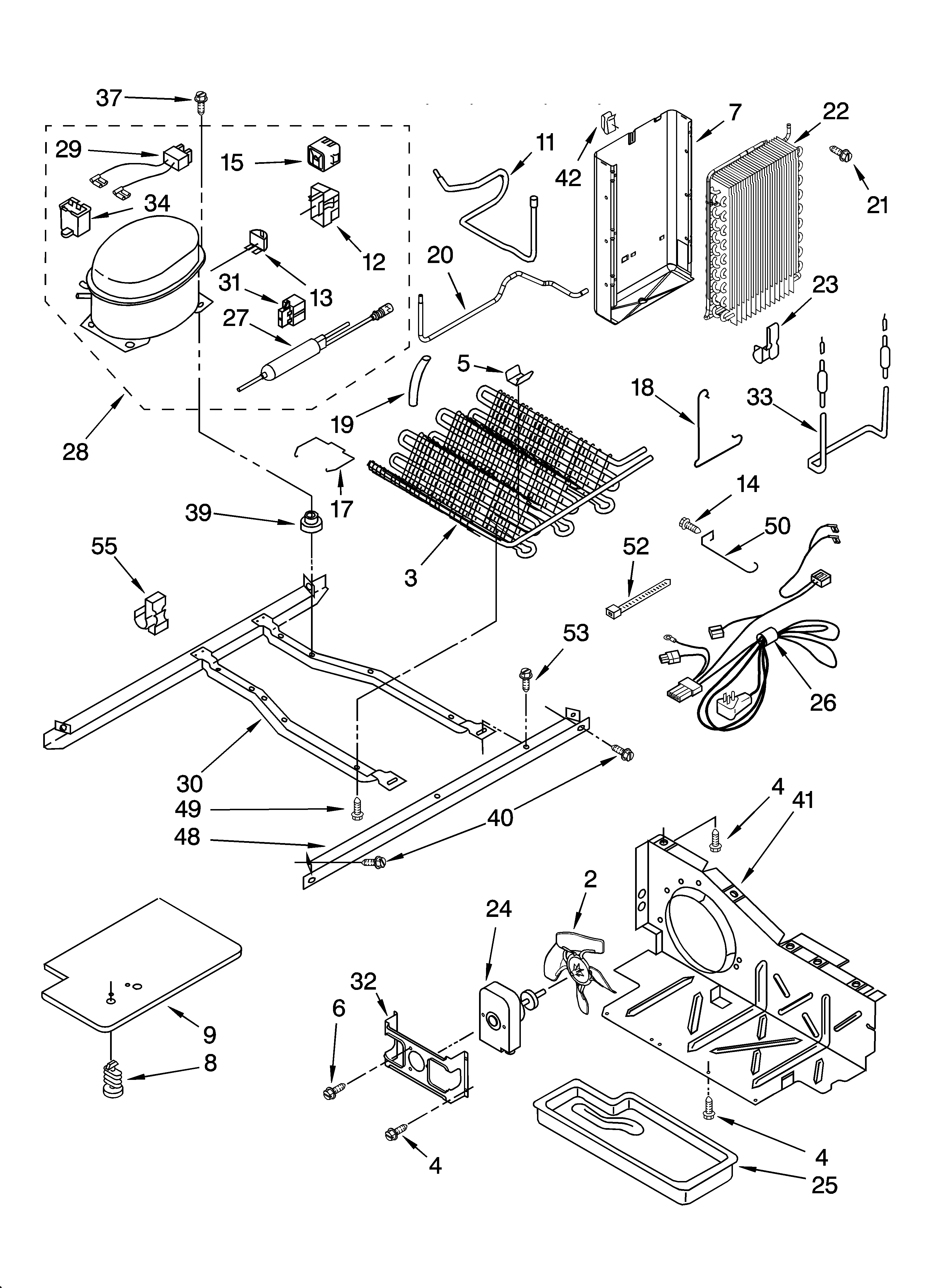 Whirlpool ED0GTKXMT00 unit parts diagram