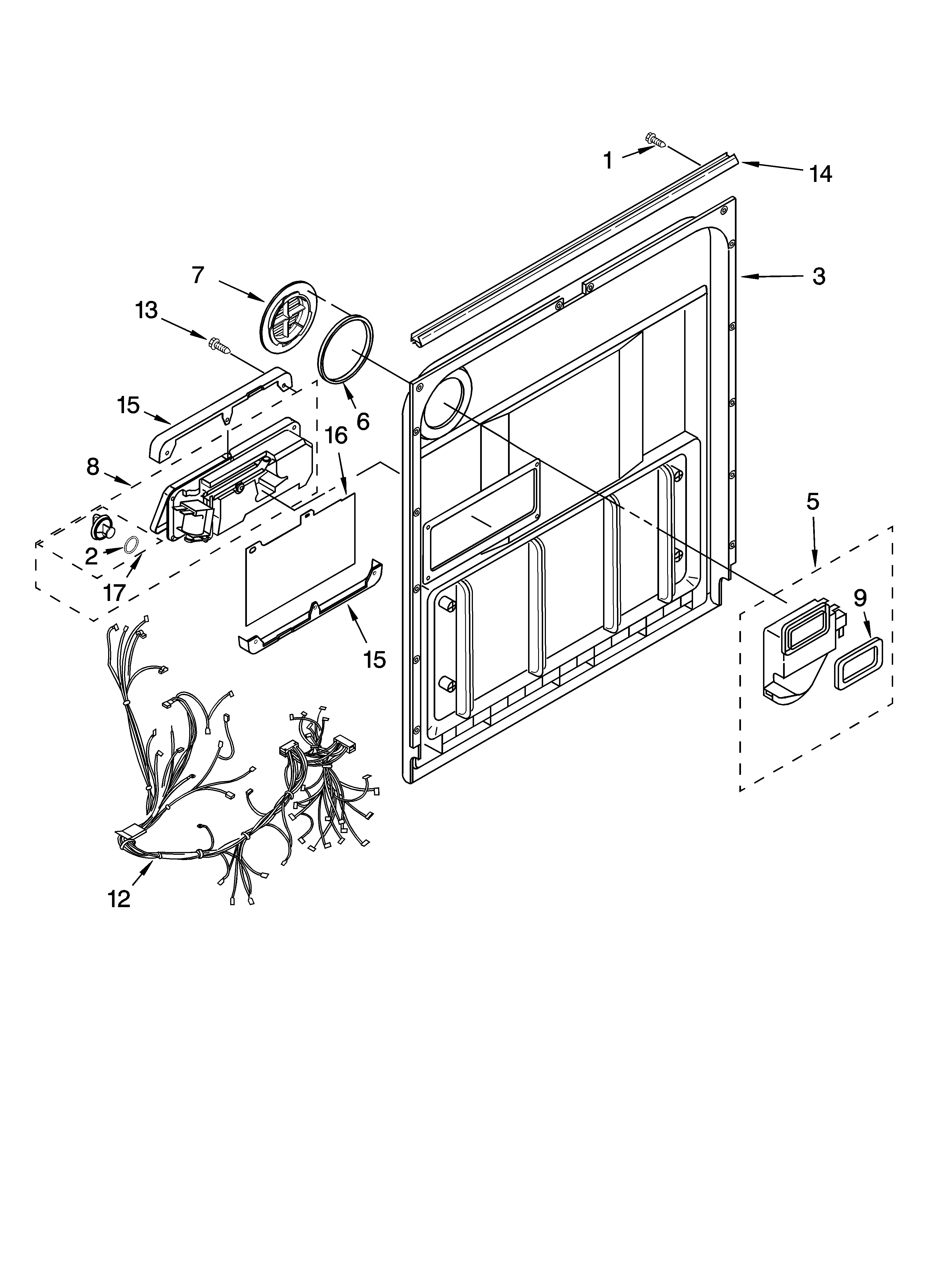 Whirlpool GU2548XTPQ0 door and latch parts diagram