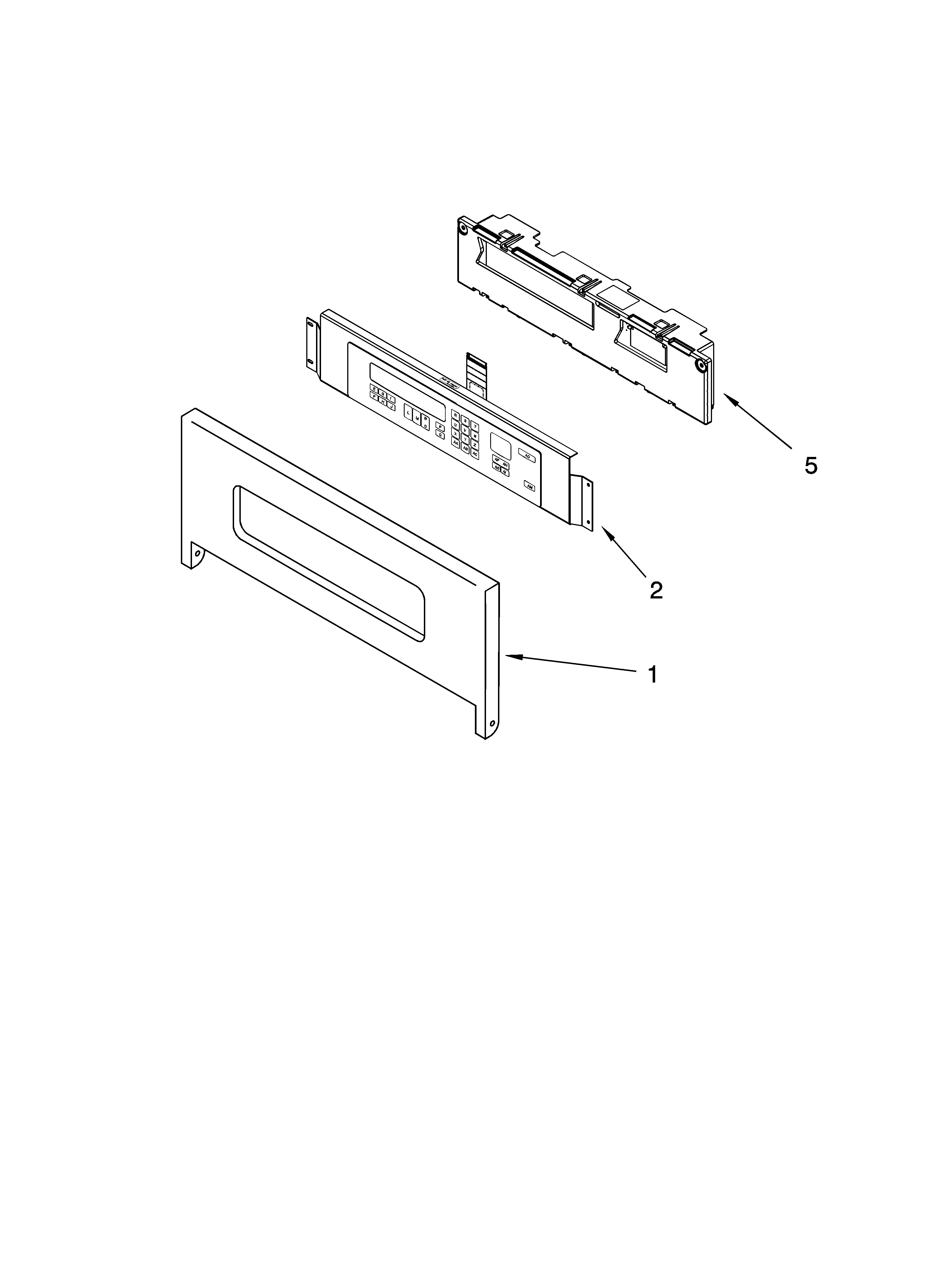 KitchenAid KEBC207KBL03 control panel parts diagram