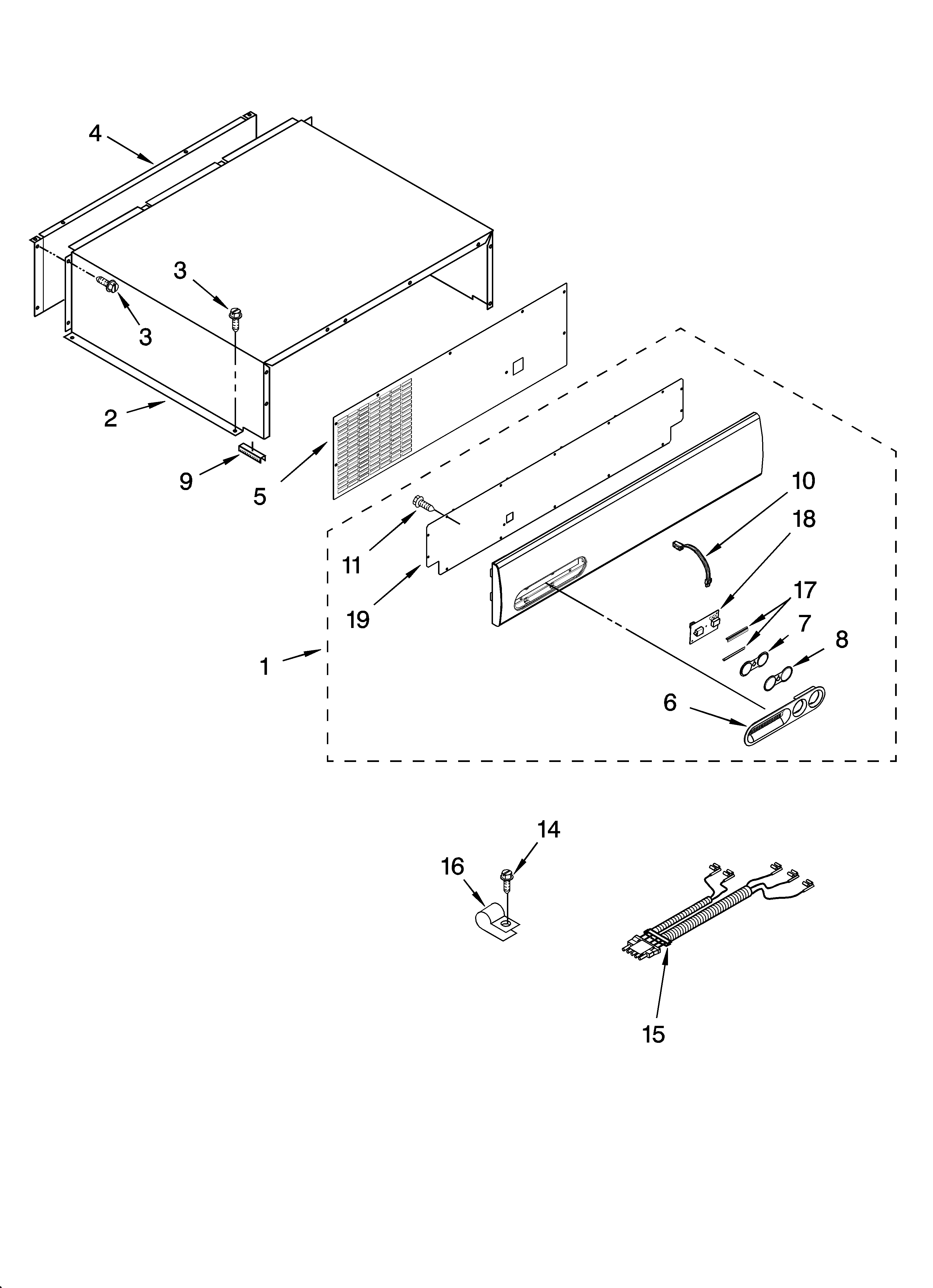 KitchenAid KSSV42FMS01 top grille and unit cover parts diagram