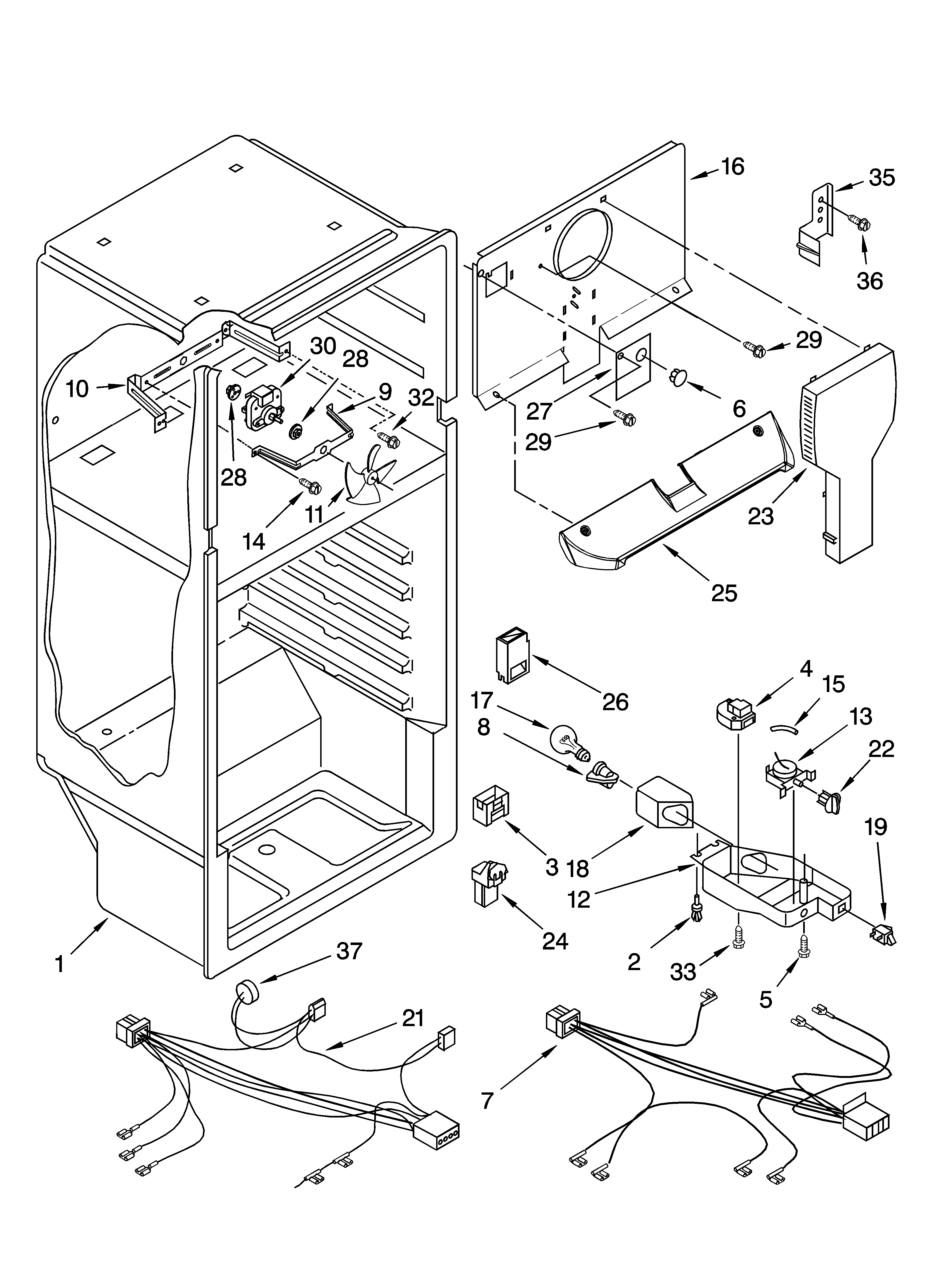Roper RT14DKYKQ05 liner parts diagram