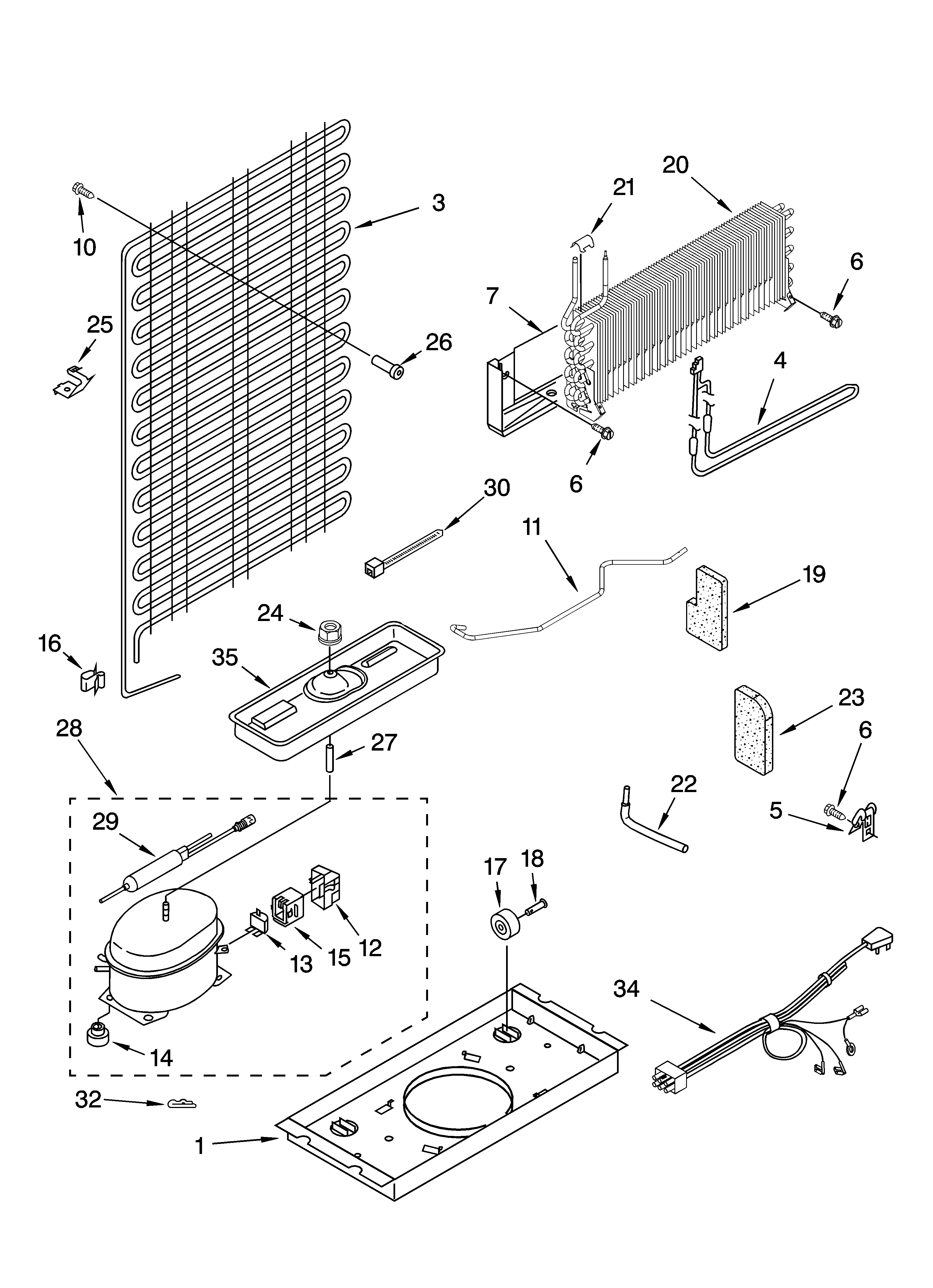 Roper RT14DKYKQ05 unit parts diagram
