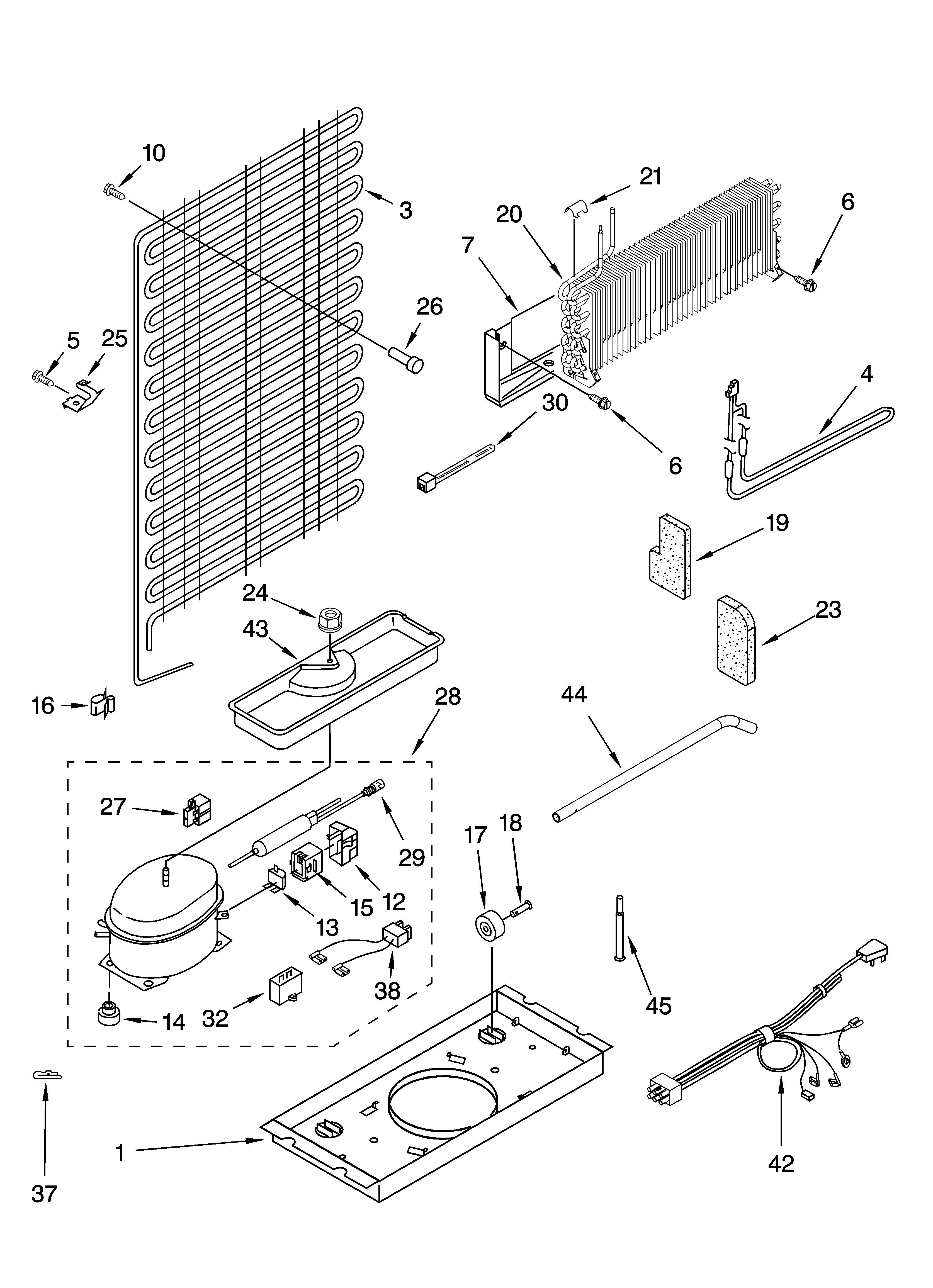 Roper RT16DKXKQ03 unit parts diagram