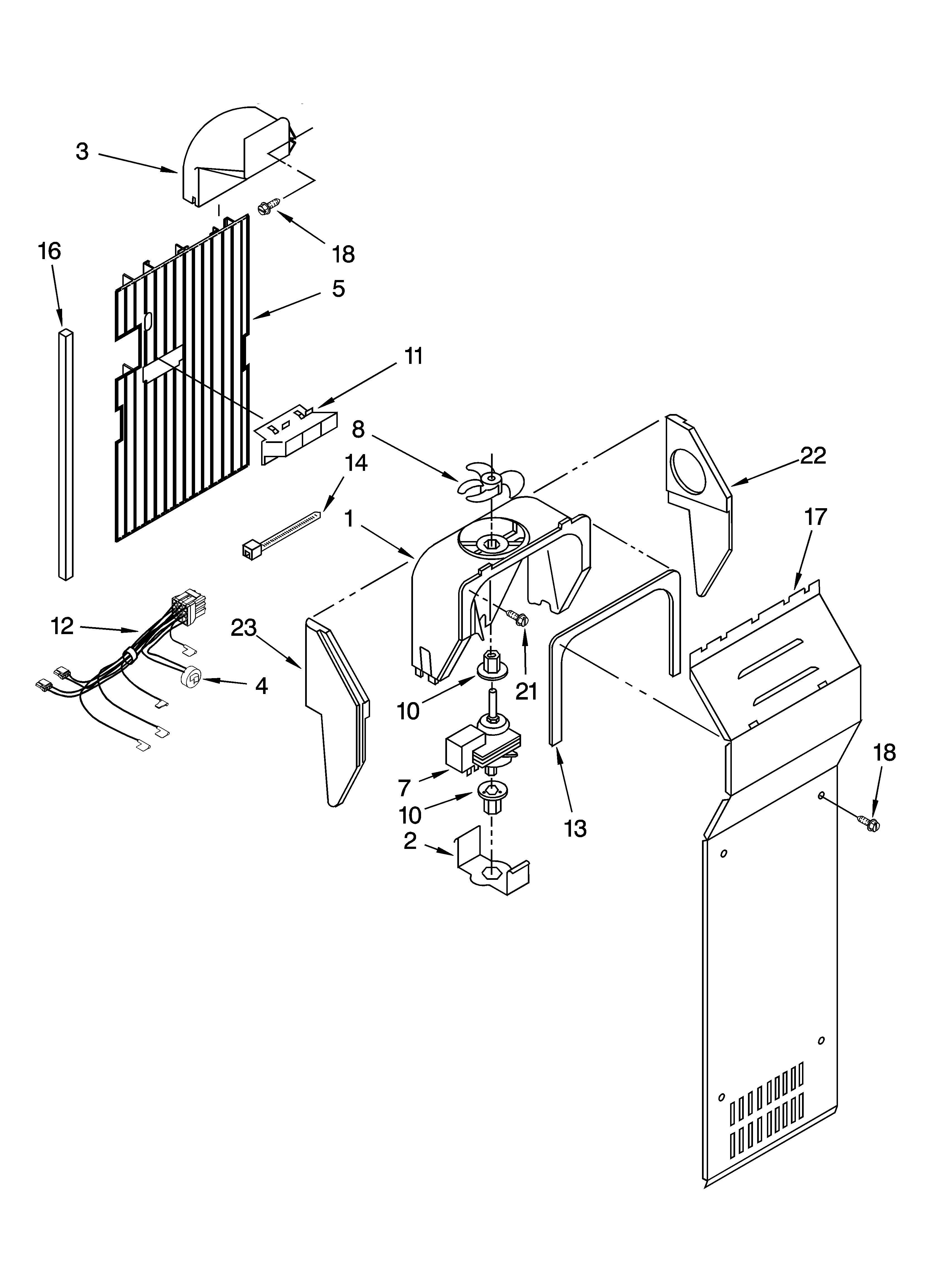 Whirlpool ED5LHGXNT00 air flow parts diagram