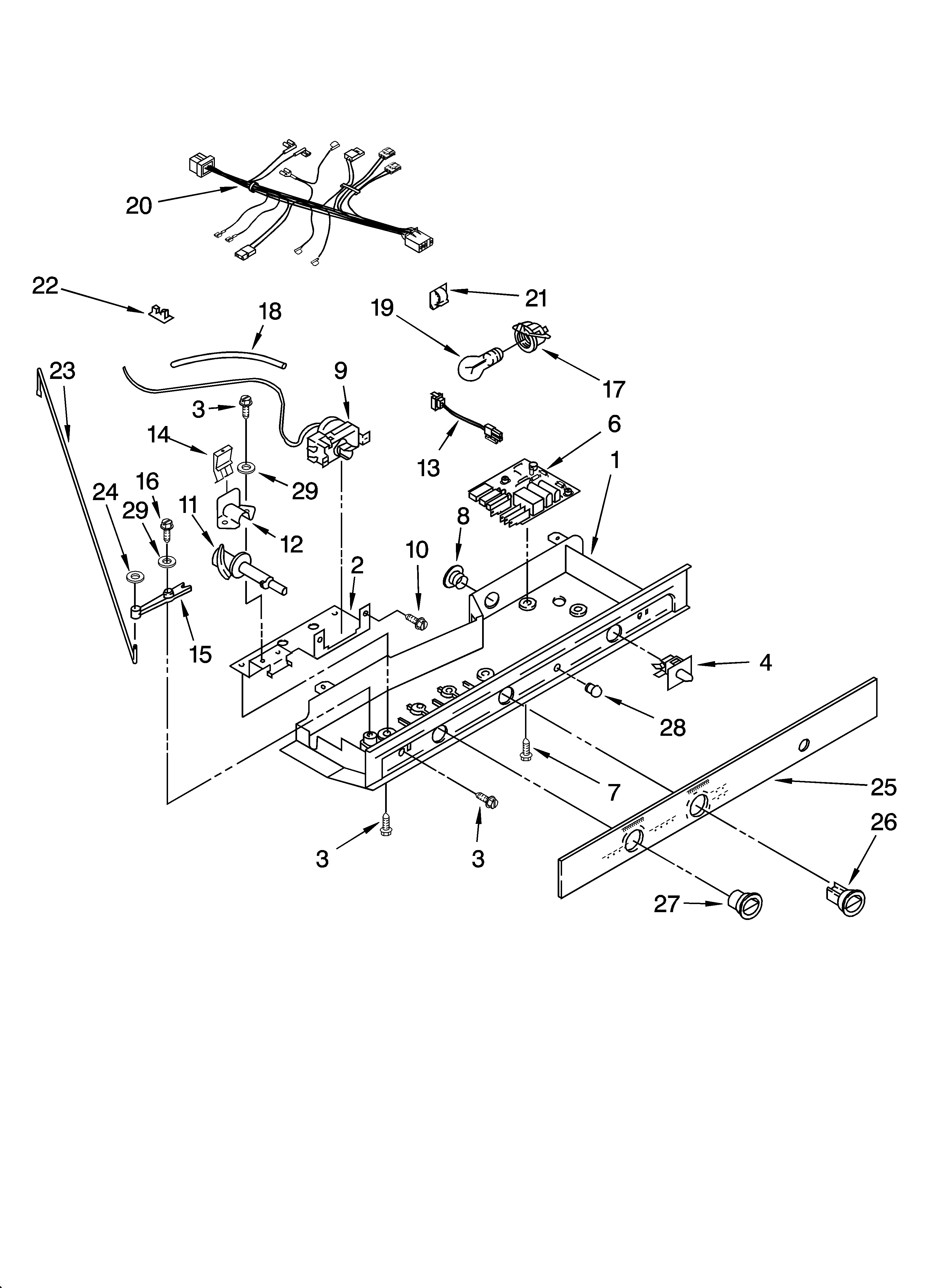 Whirlpool ED5LHGXNT00 control parts diagram