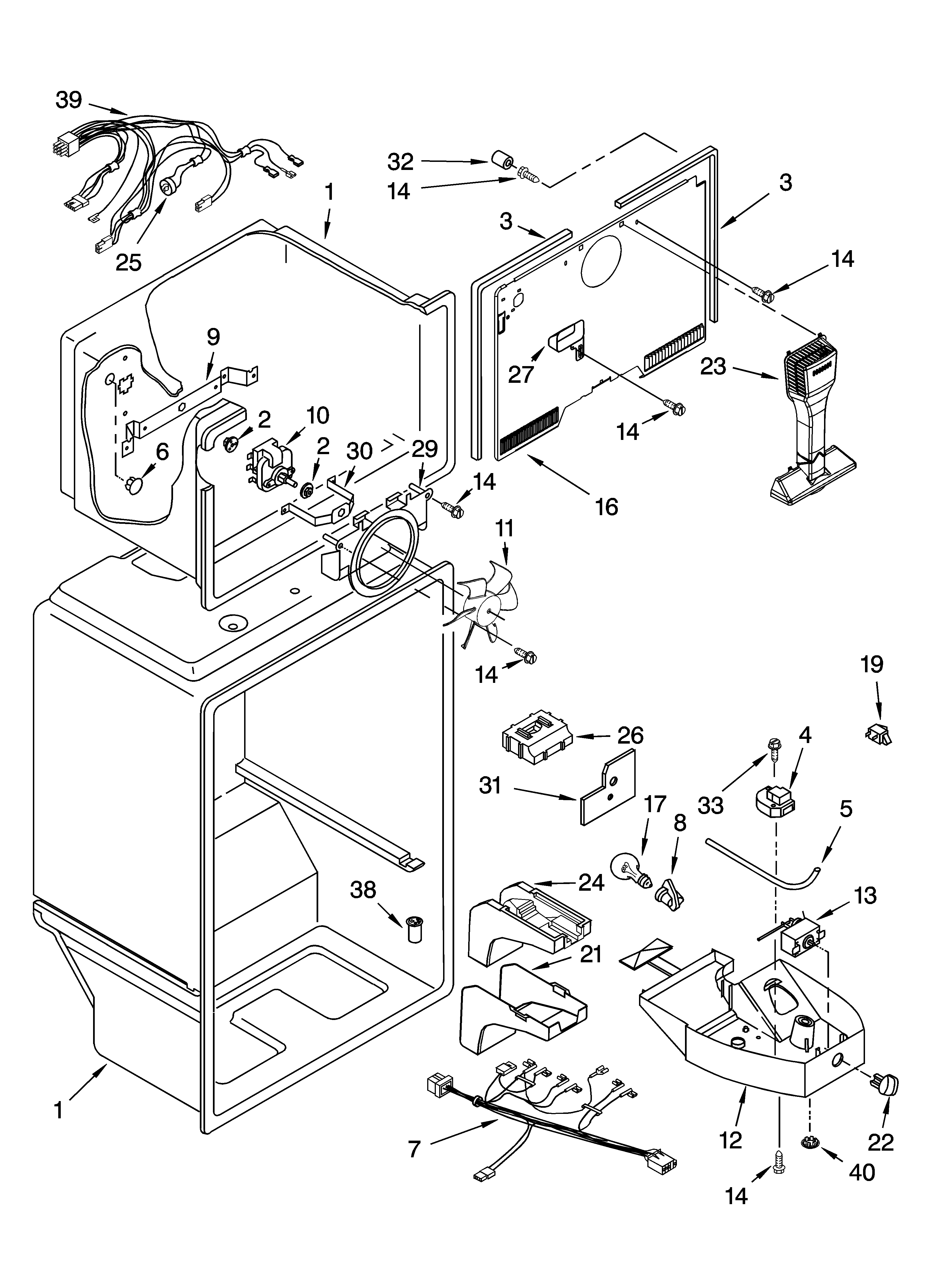 Whirlpool ET1WTKXKT04 liner parts diagram