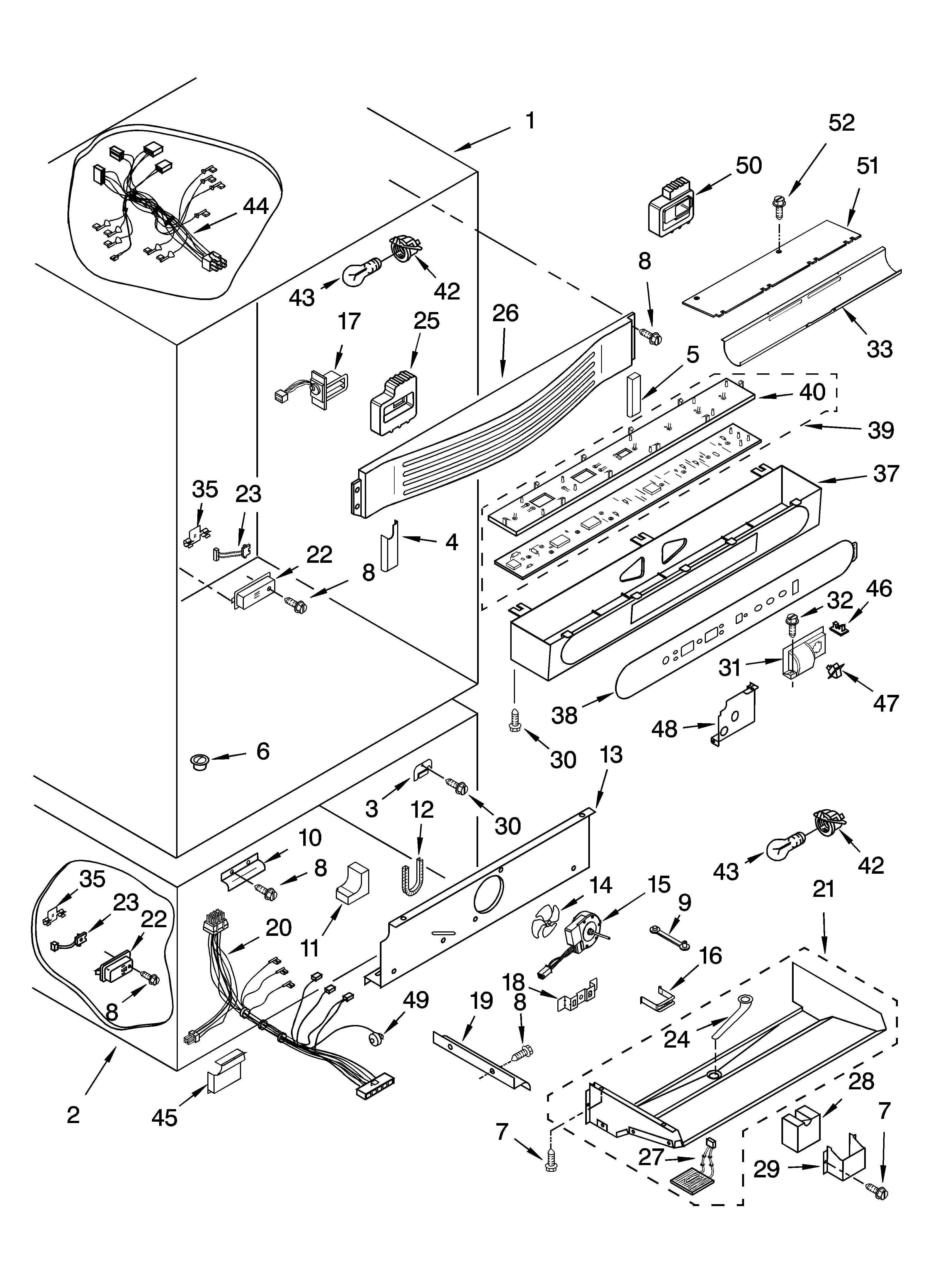 KitchenAid KBLC36FMS01 liner parts diagram