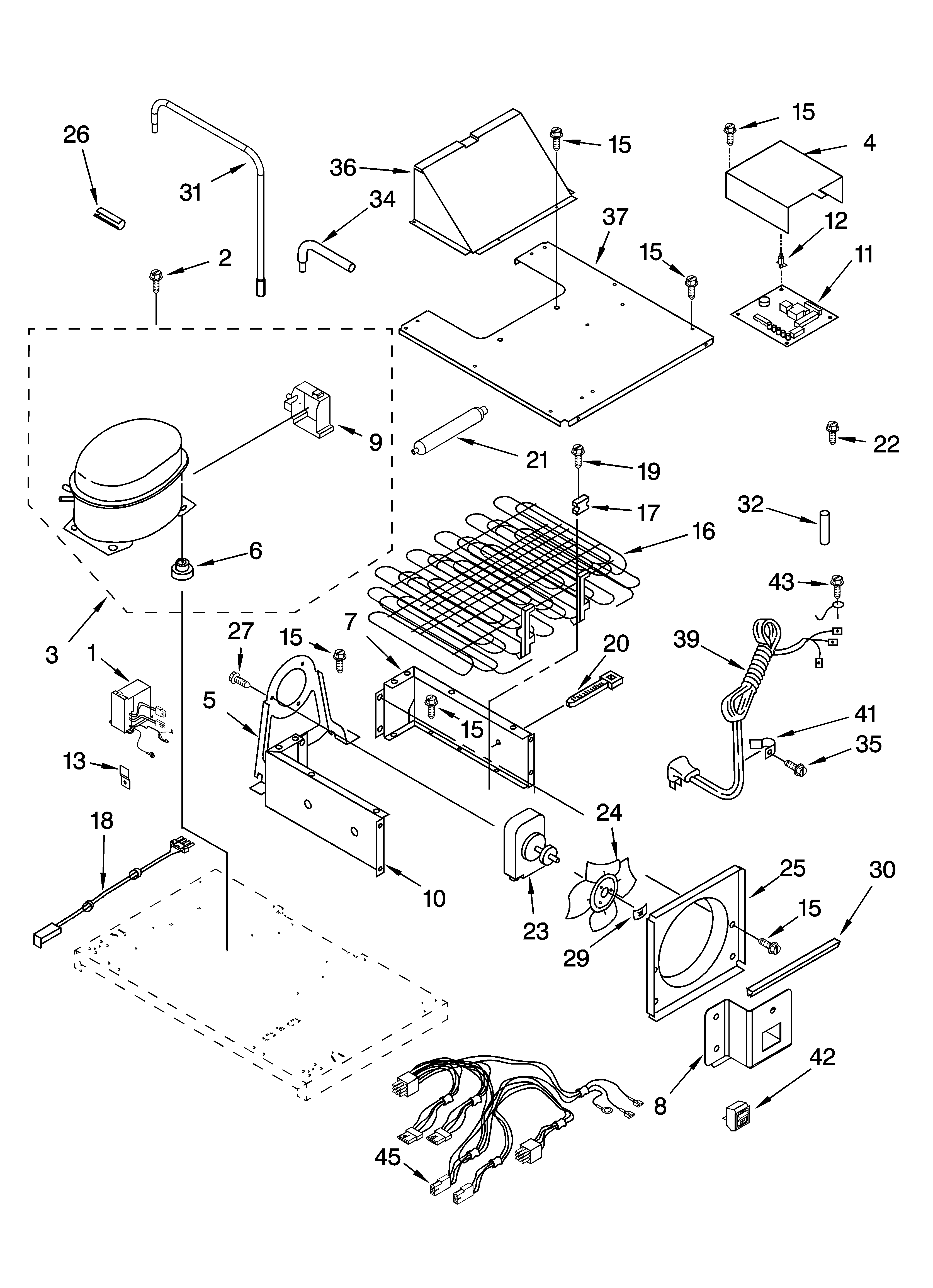 KitchenAid KBLC36FMS01 upper unit parts diagram