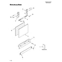 KitchenAid KUDC01TMBL6 door and panel parts diagram