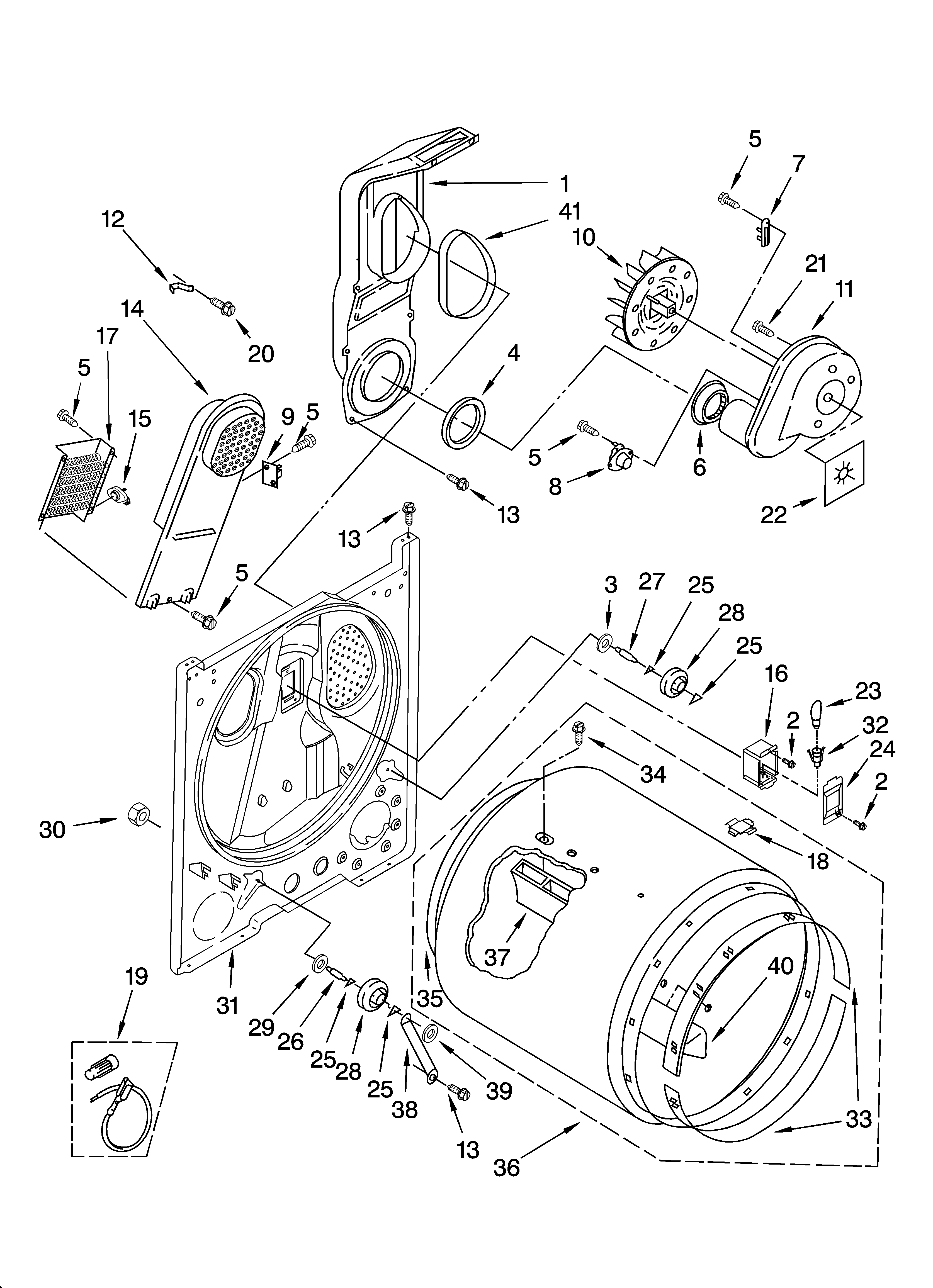 Whirlpool LER8648PQ0 bulkhead parts, optional parts (not included) diagram