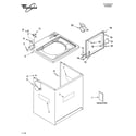 Whirlpool LSQ9110PW2 top and cabinet parts diagram