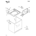 Whirlpool LSQ9659PW2 top and cabinet parts diagram