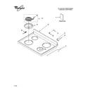Whirlpool RF315PXMB0 cooktop parts diagram