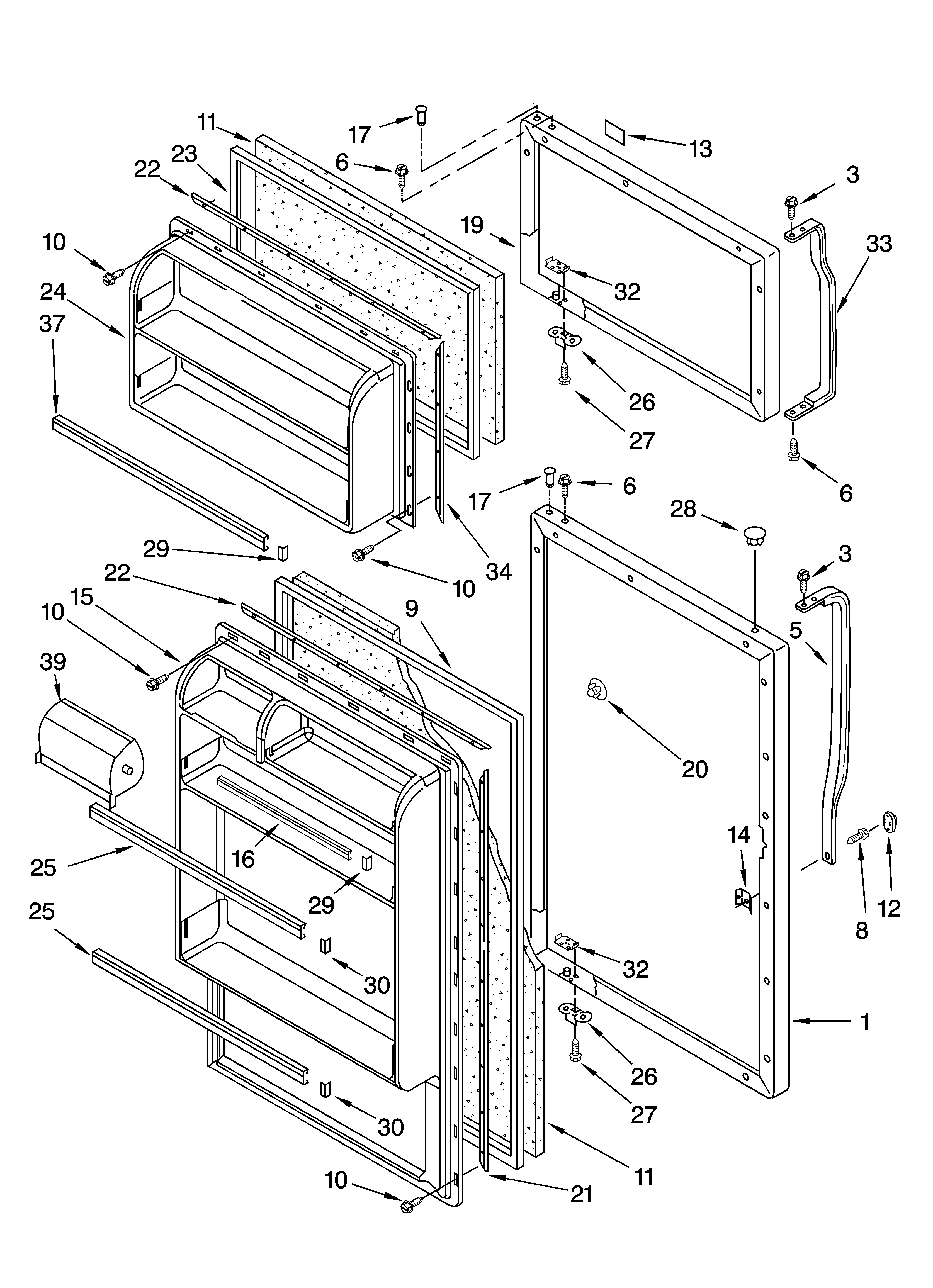 Estate TT16TKXPQ00 door parts diagram