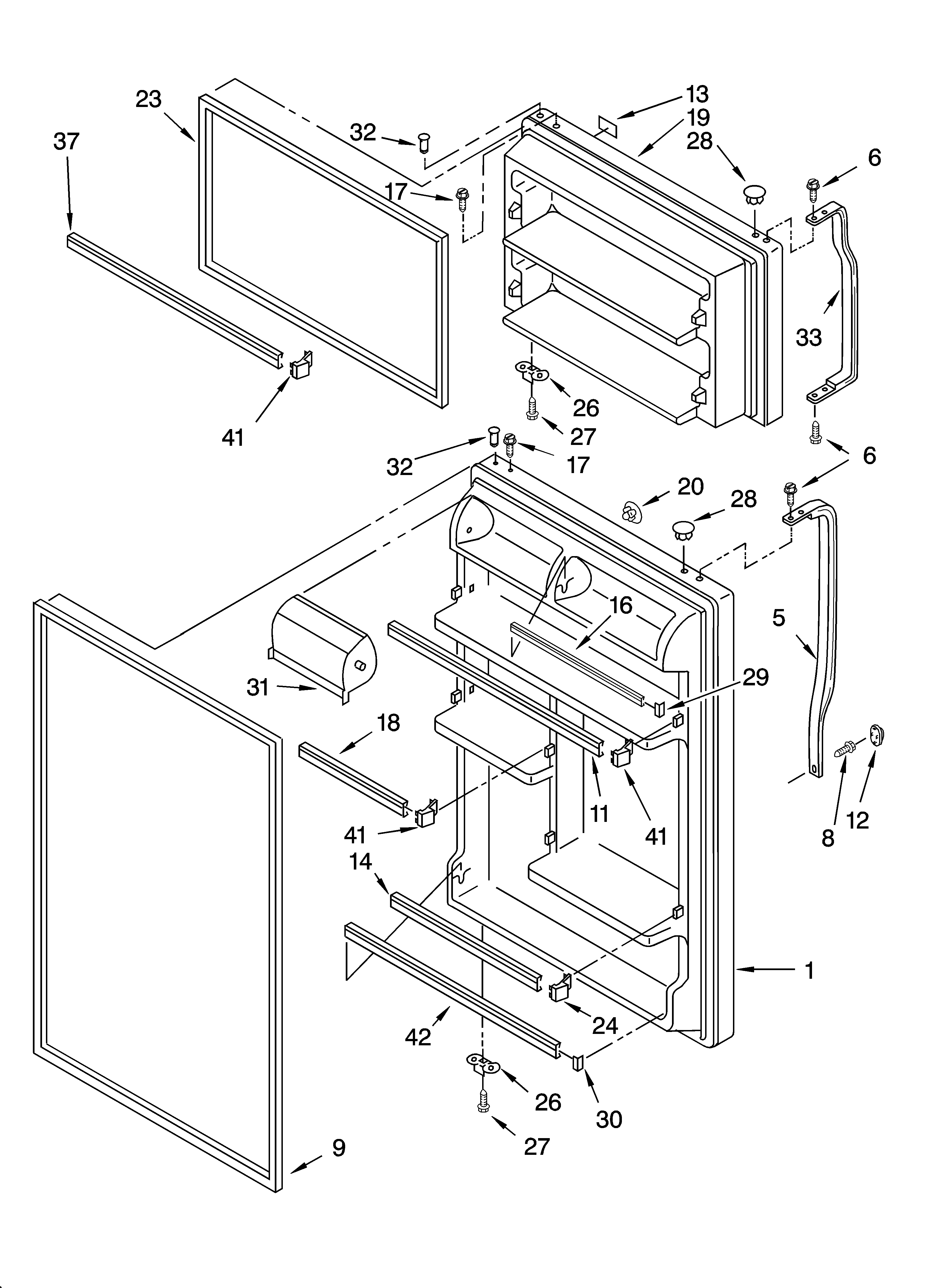 Estate TT21AKXKQ04 door parts diagram