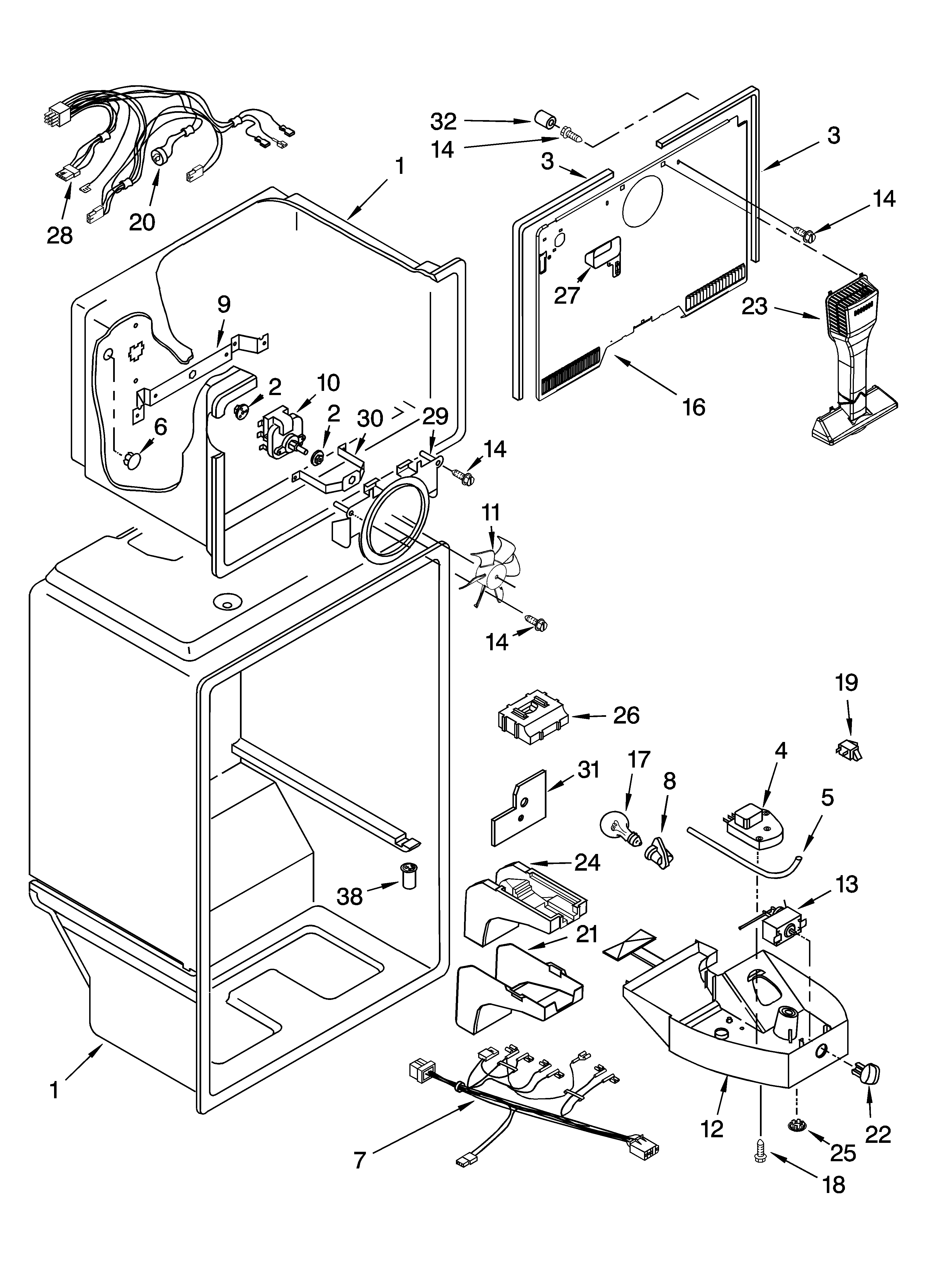 Estate TT21AKXKQ04 liner parts diagram