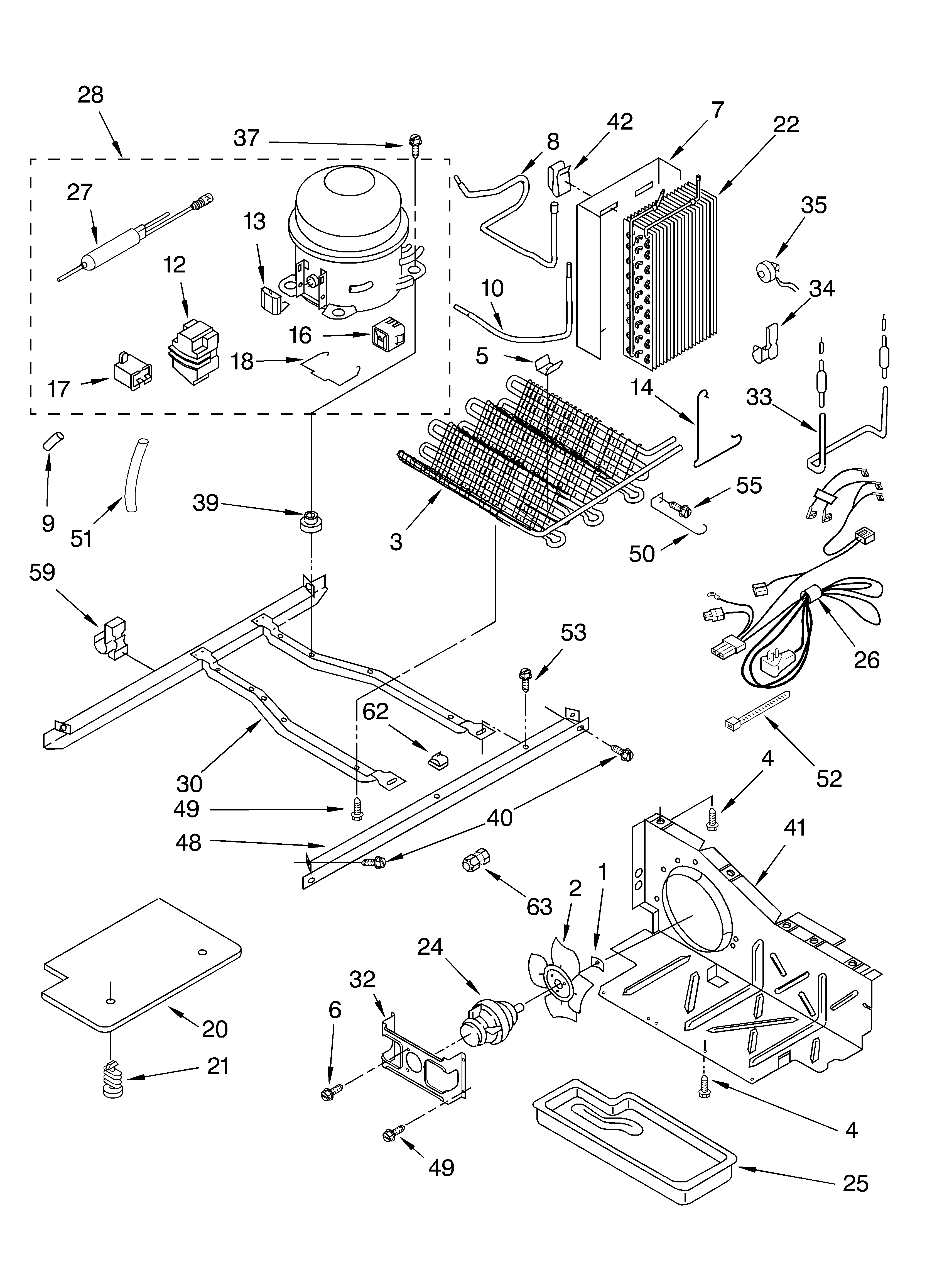 Whirlpool ED2CHQXKB05 unit parts diagram