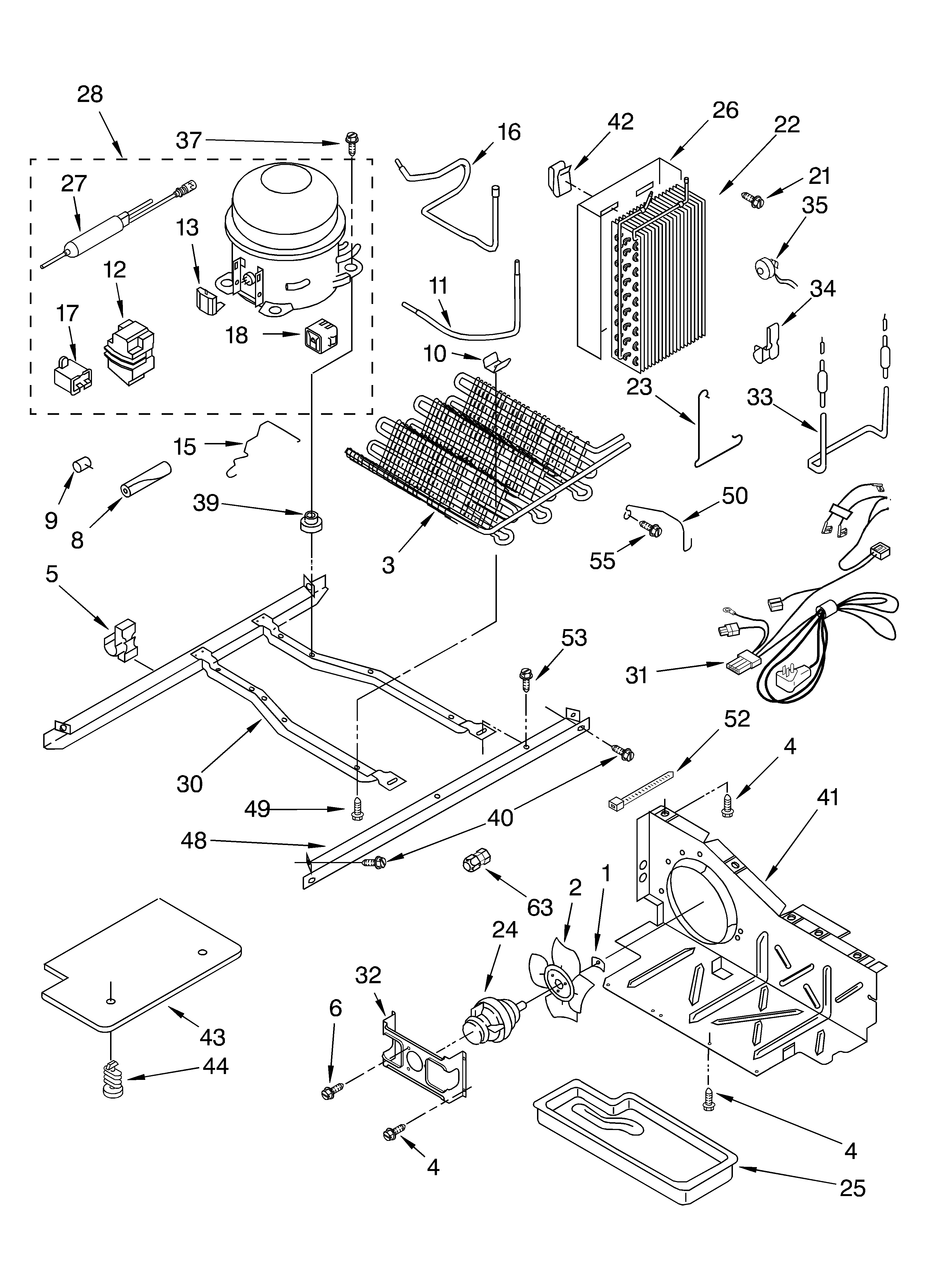 Whirlpool ED2FHEXMQ00 unit parts diagram