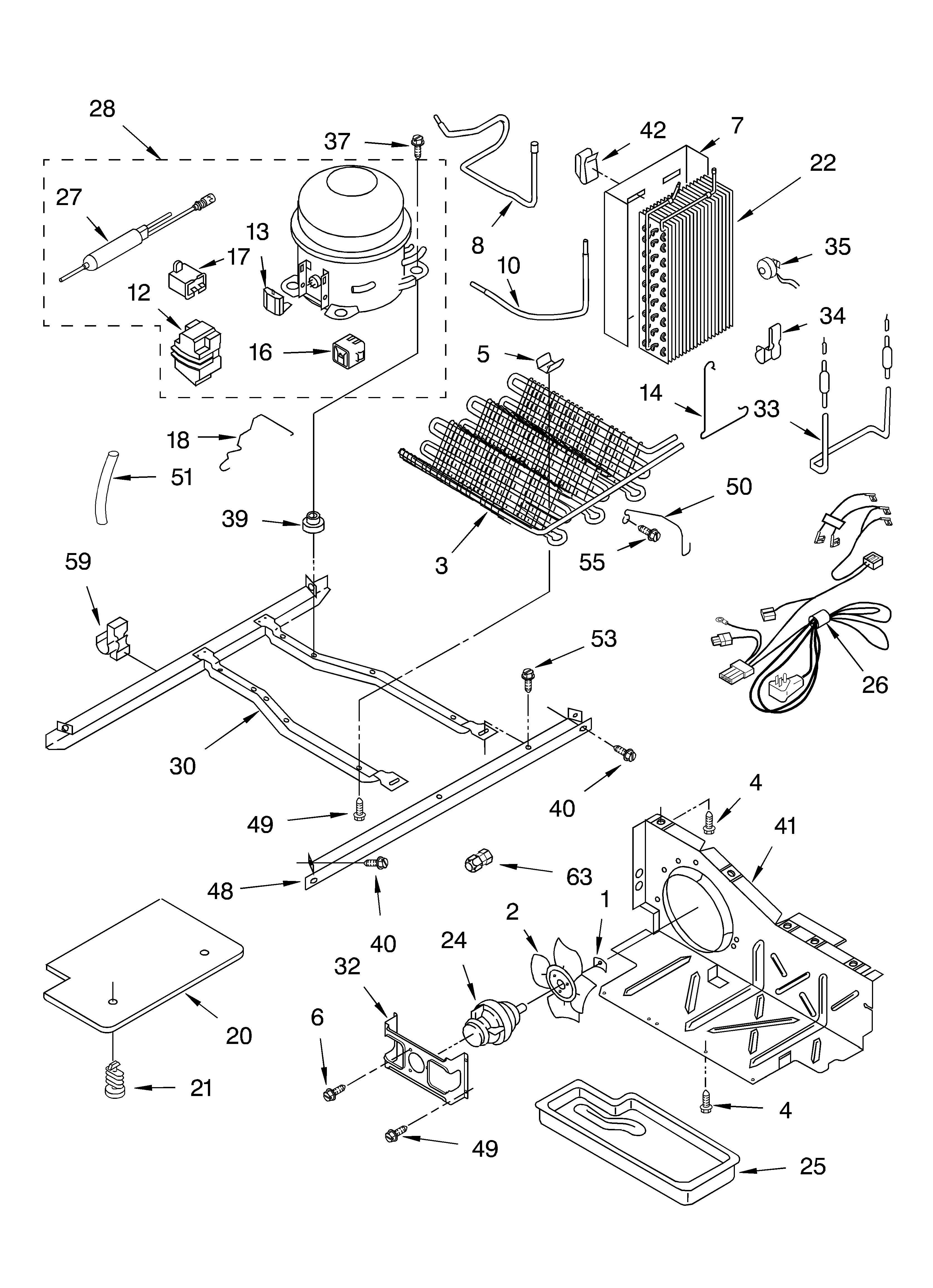 Whirlpool ED2SHAXMQ00 unit parts diagram