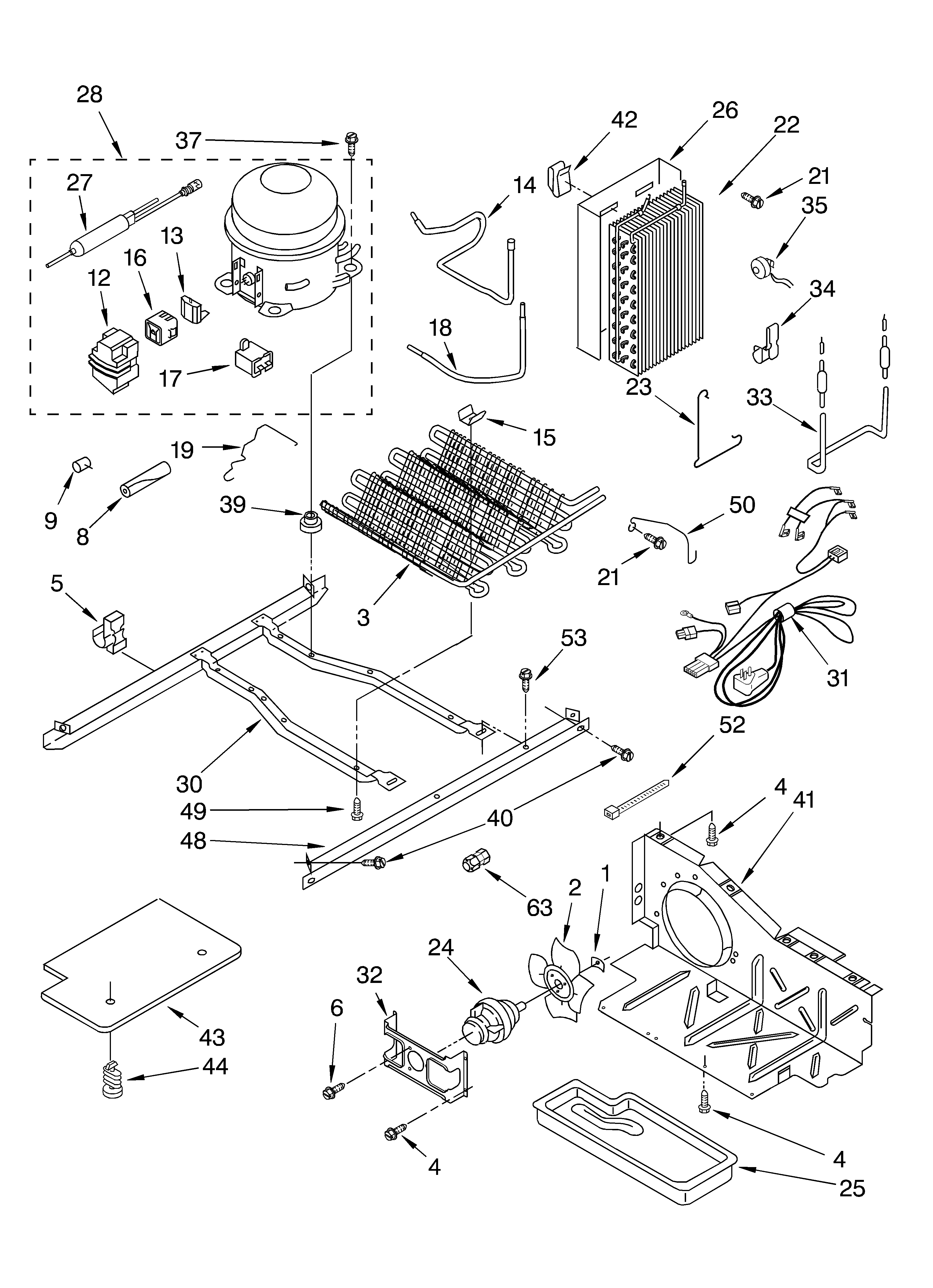 Whirlpool ED5FHEXMB00 unit parts diagram